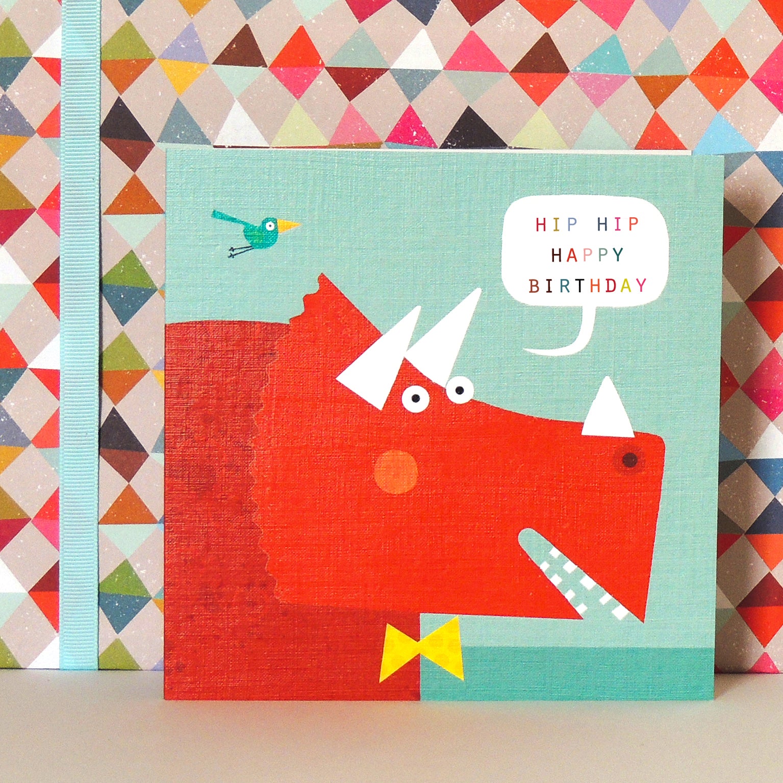 DB02 hip hip happy birthday card