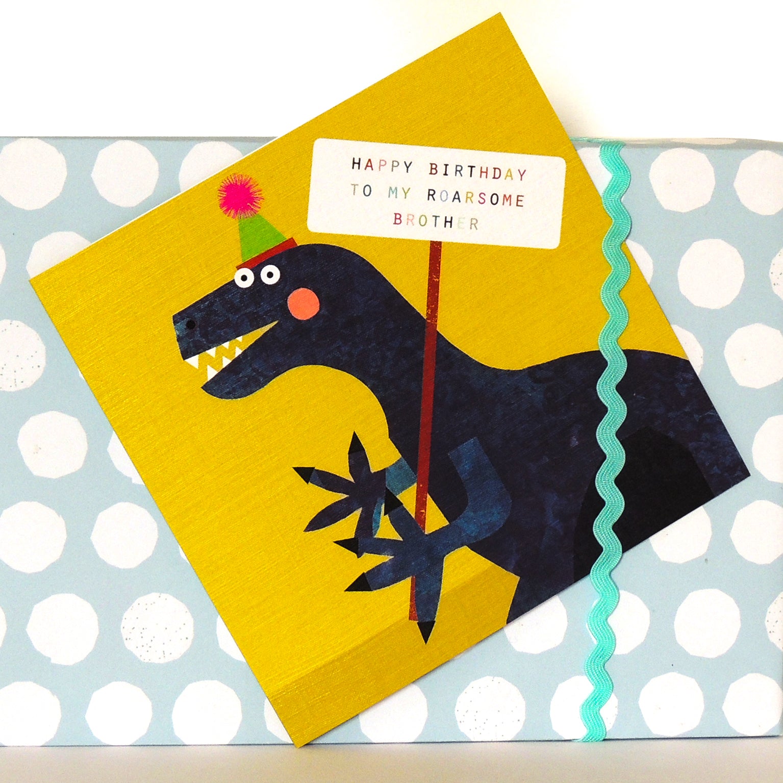 DB03 roarsome brother birthday card