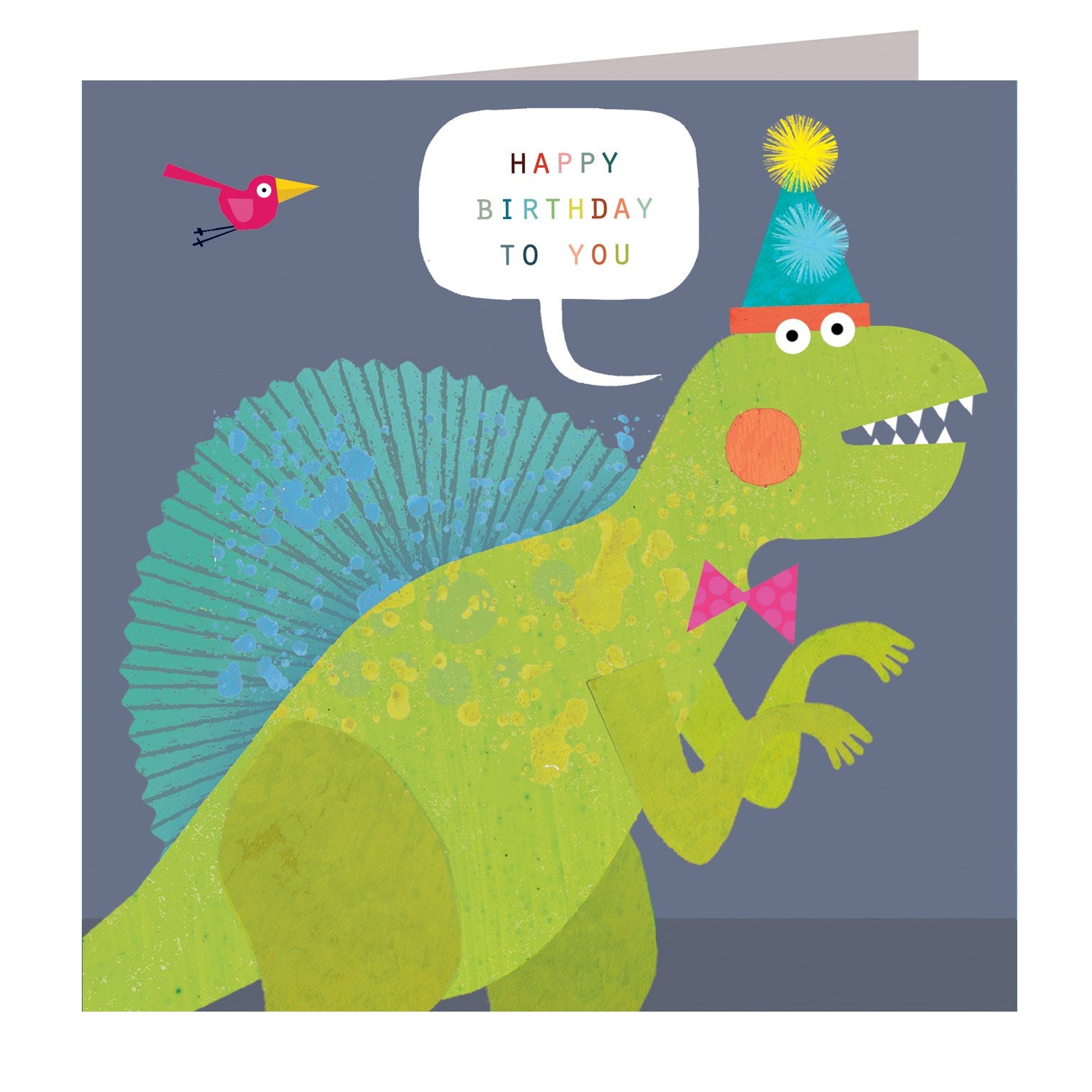 DB05 happy birthday dinosaur card