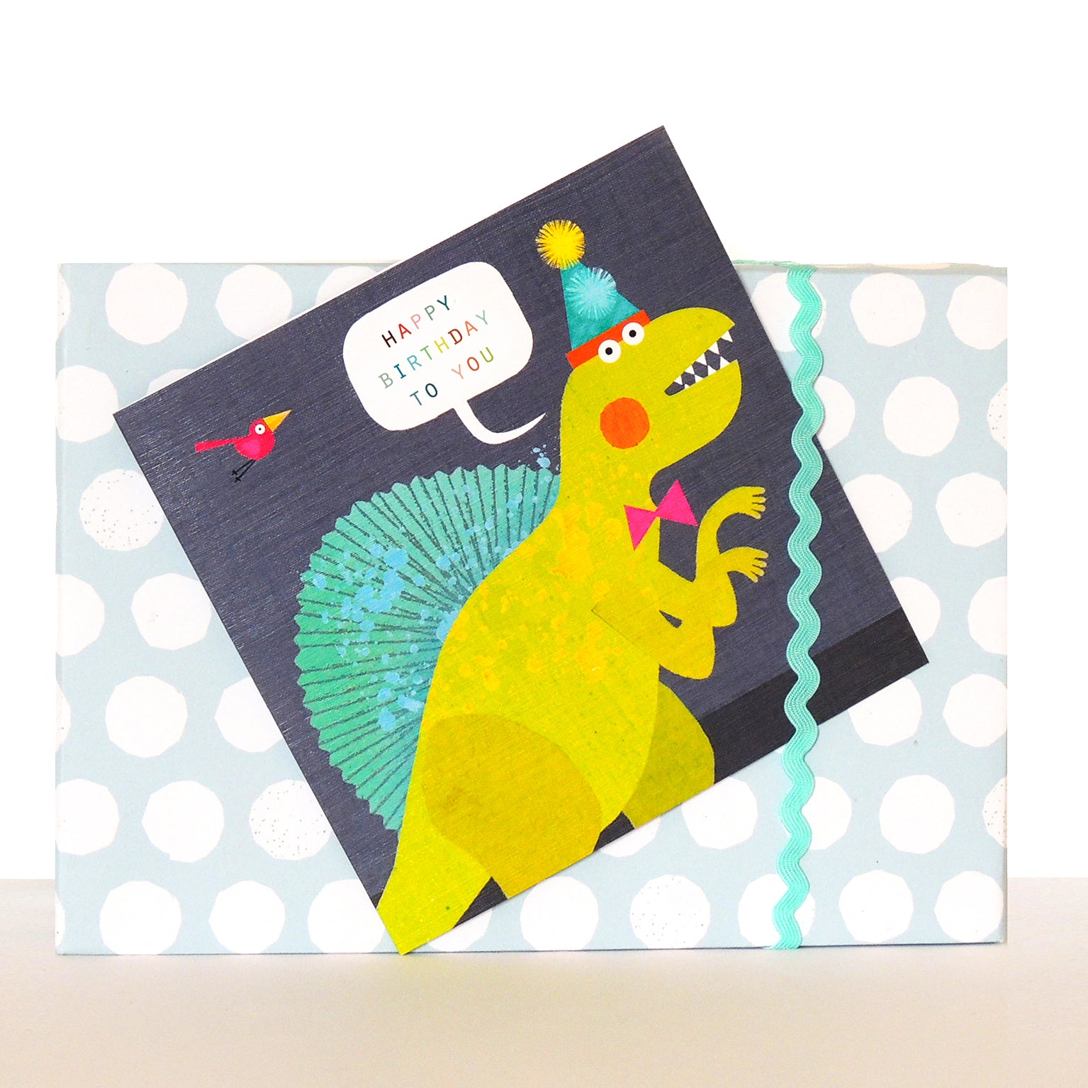 DB05 happy birthday dinosaur card