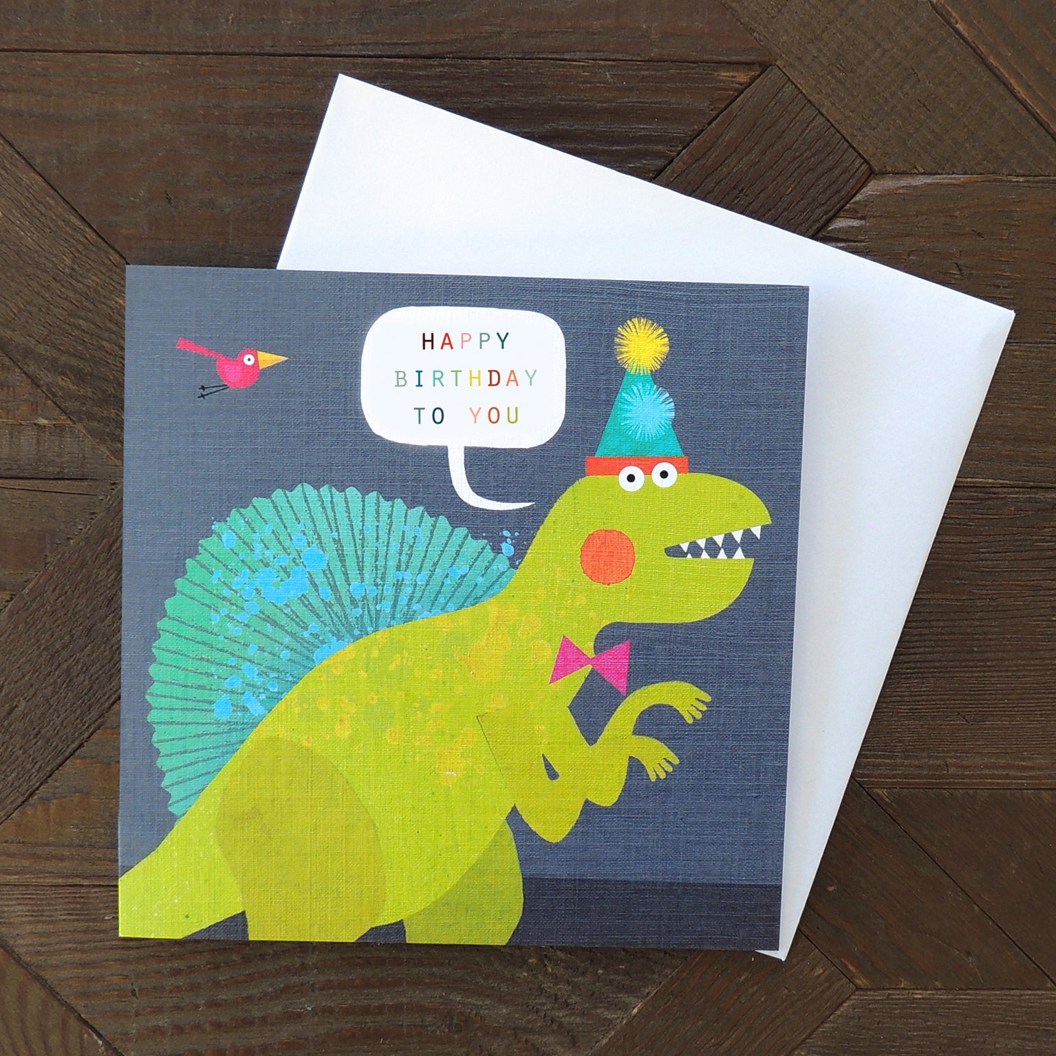 DB05 happy birthday dinosaur card