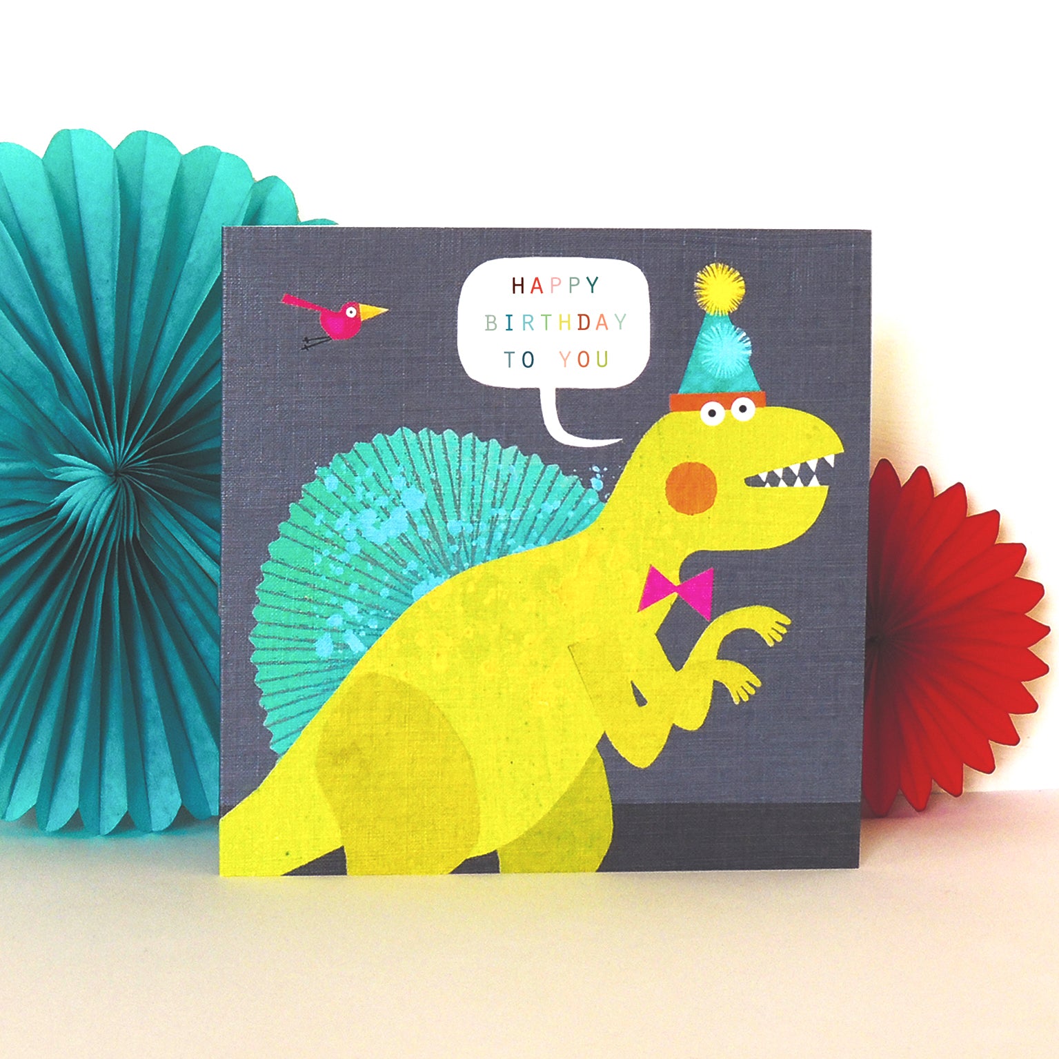 DB05 happy birthday dinosaur card