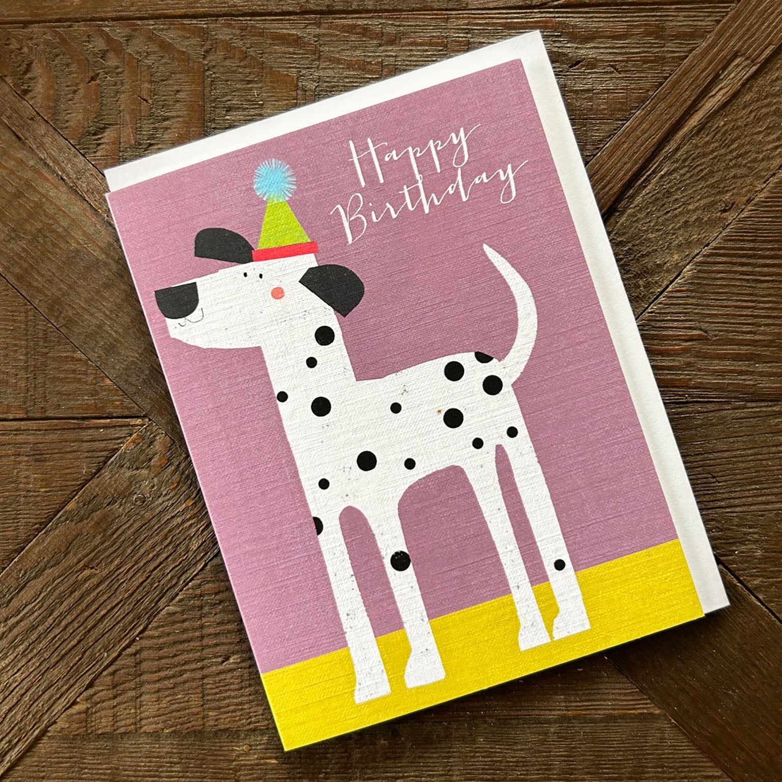 DG03 mini dalmatian birthday card