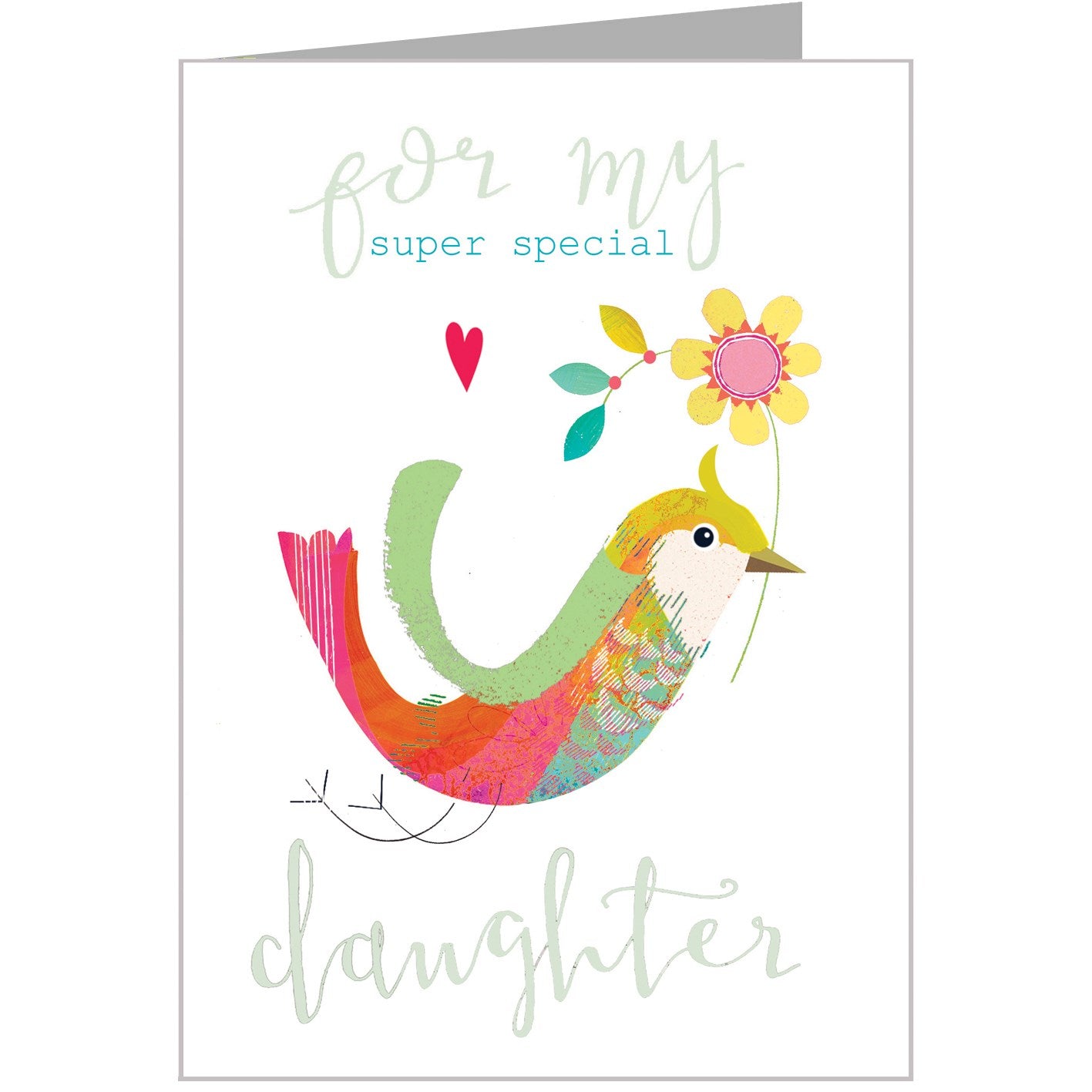 FF08 silver foiled bird daughter card