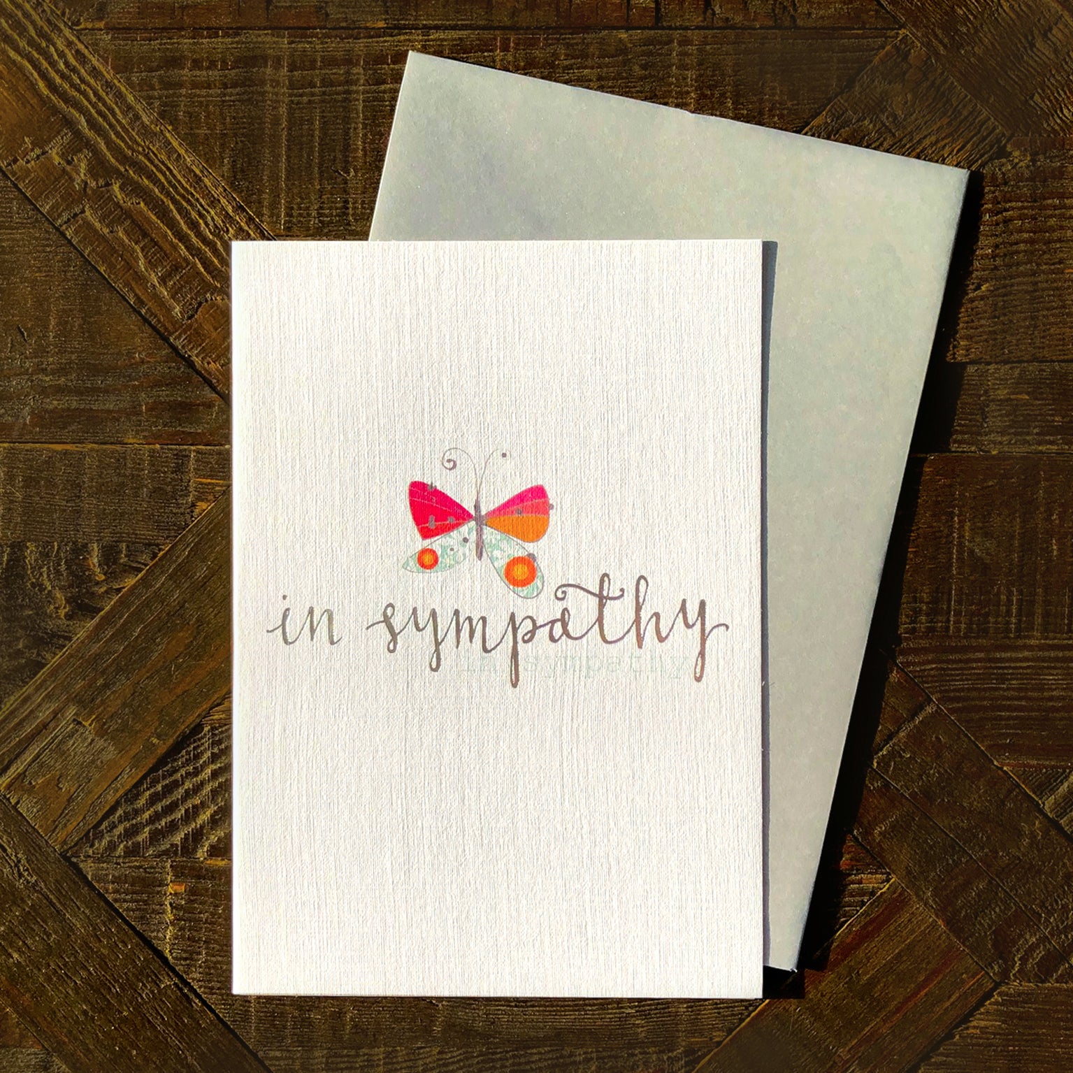 FF17 silver foiled sympathy card