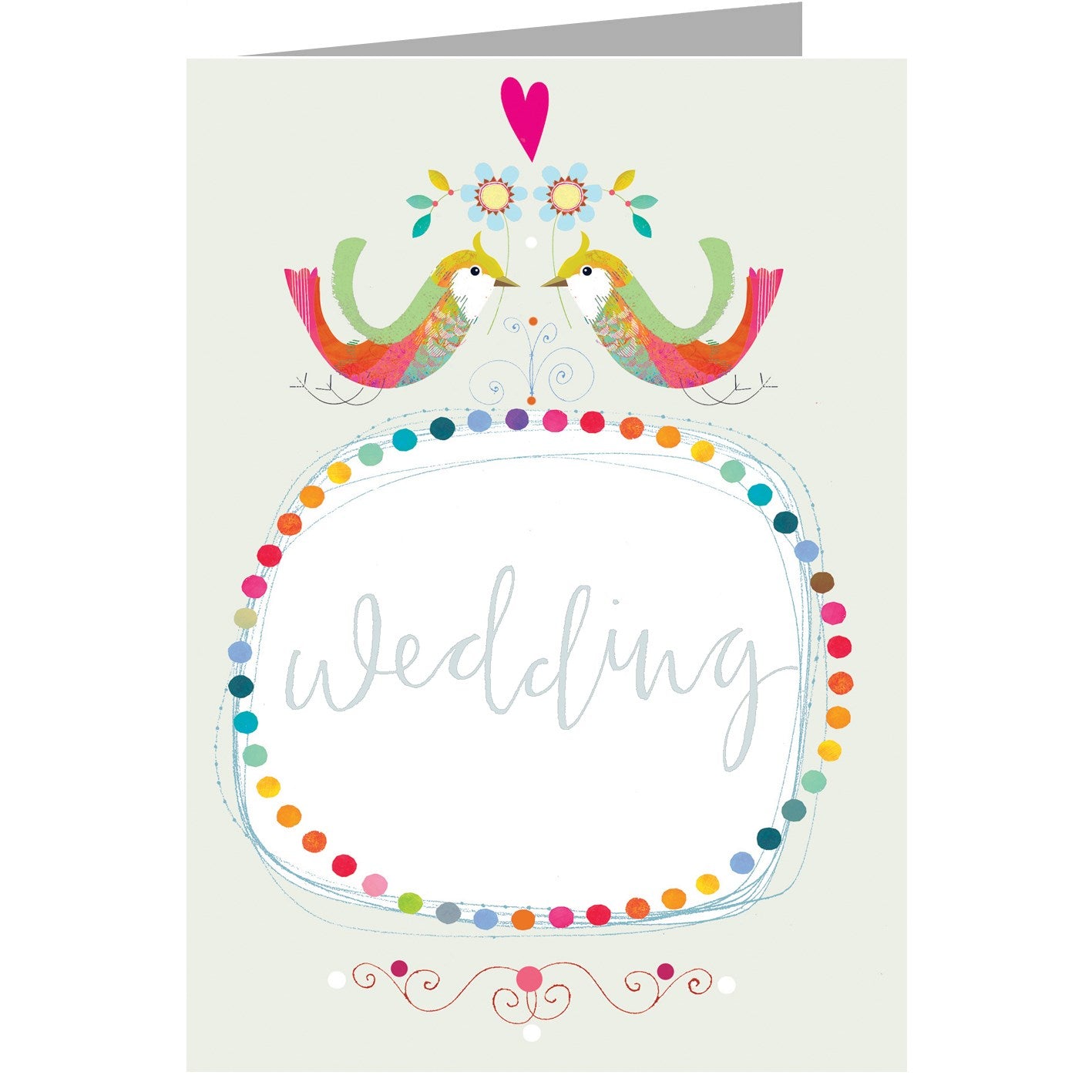 FF22 silver foiled wedding card