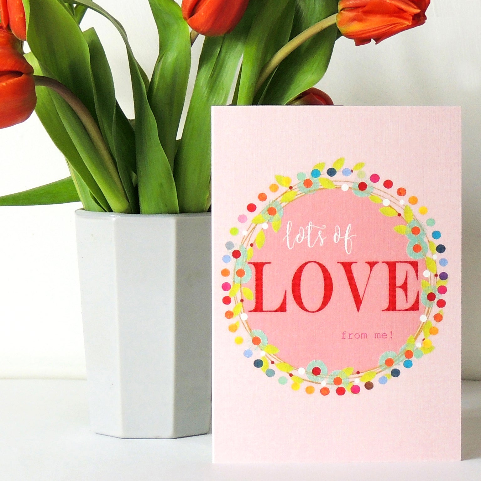 lots of love greetings card