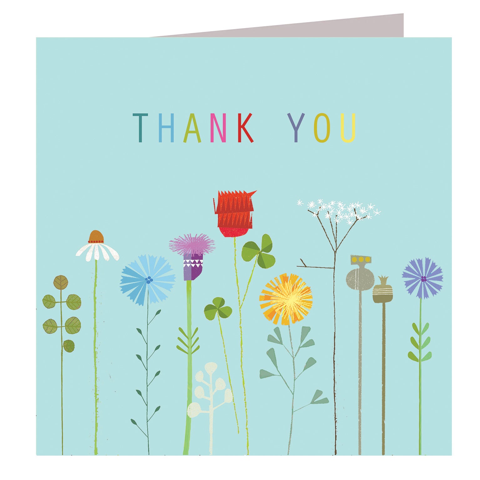 FL02 floral thank you card