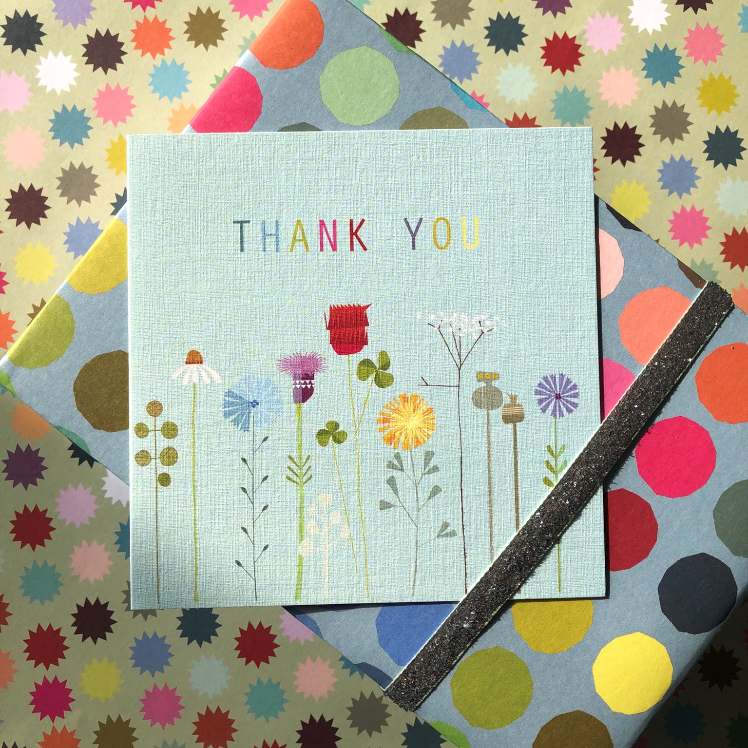 FL02 floral thank you card