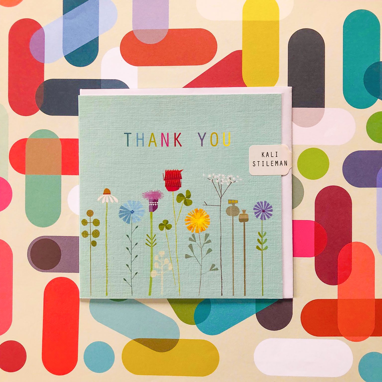 FL02 floral thank you card