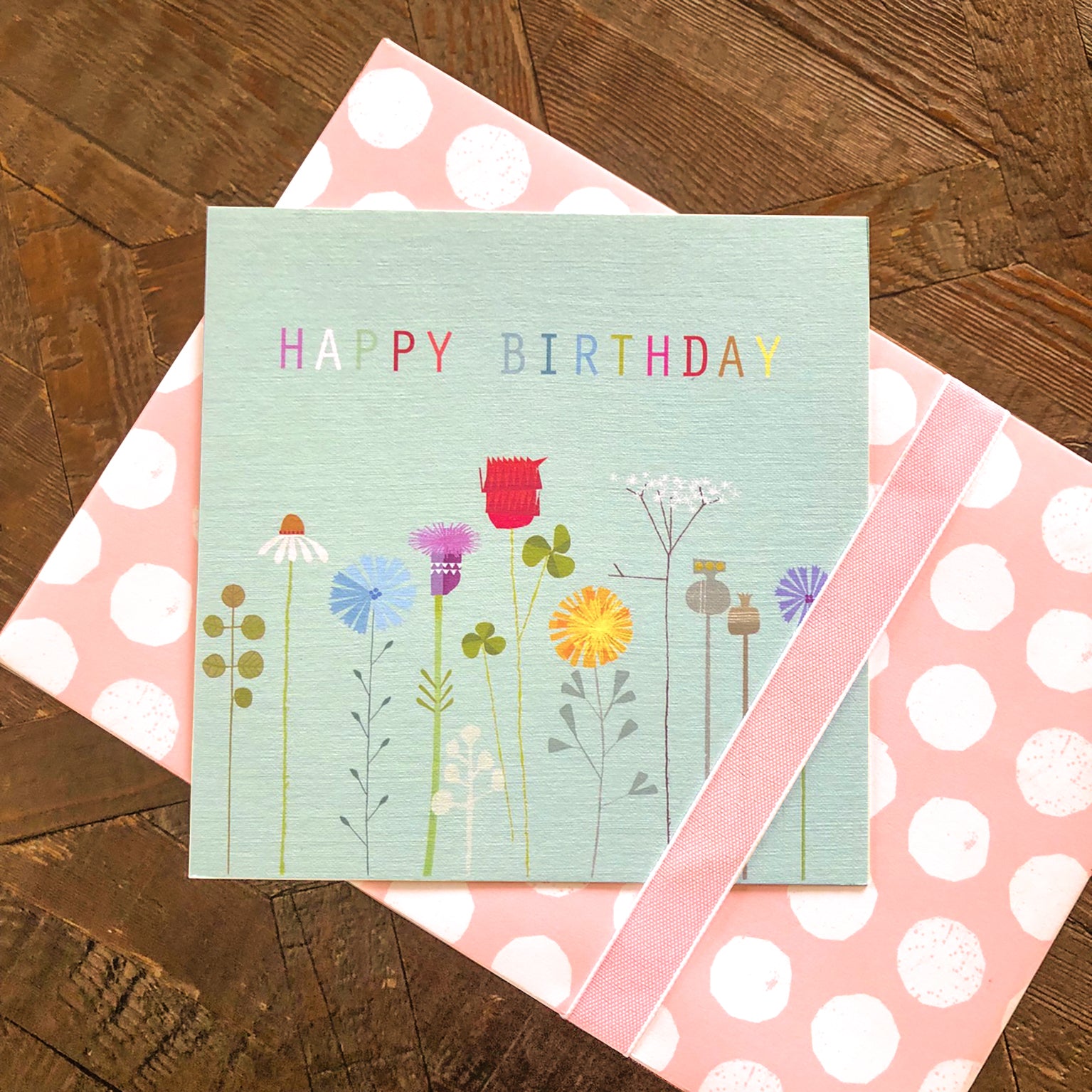 FL02 floral thank you card