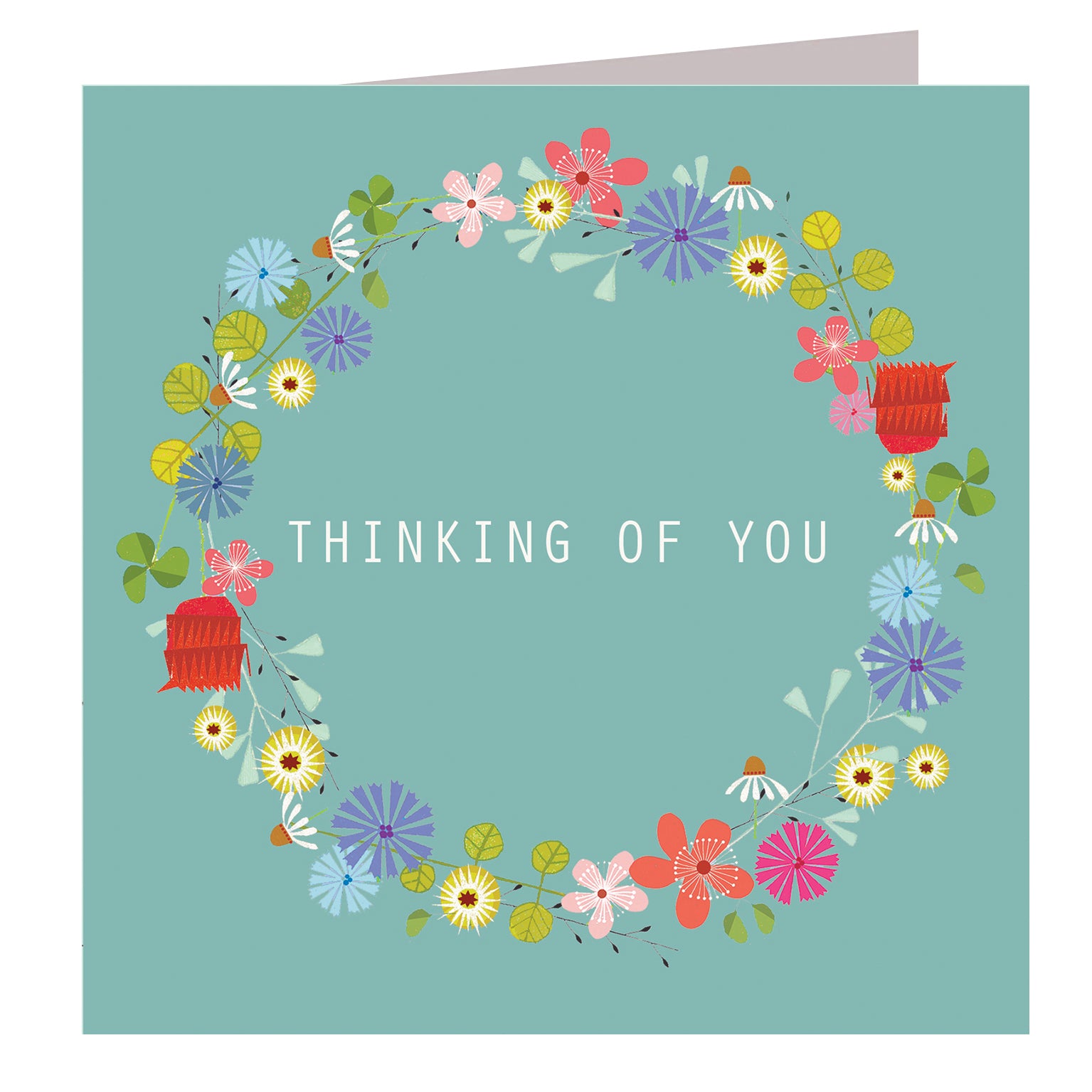 FL05 floral thinking of you card