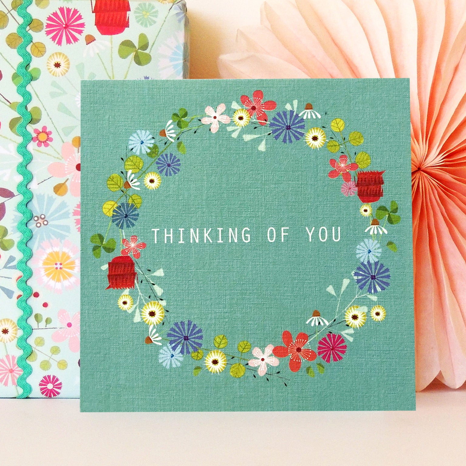 FL05 floral thinking of you card