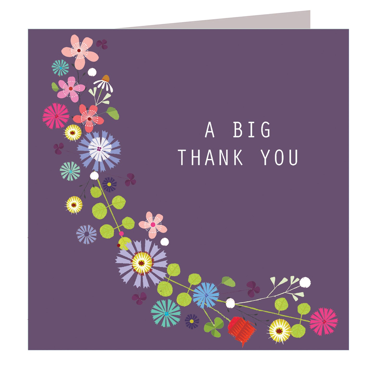 FL06 floral big thank you card