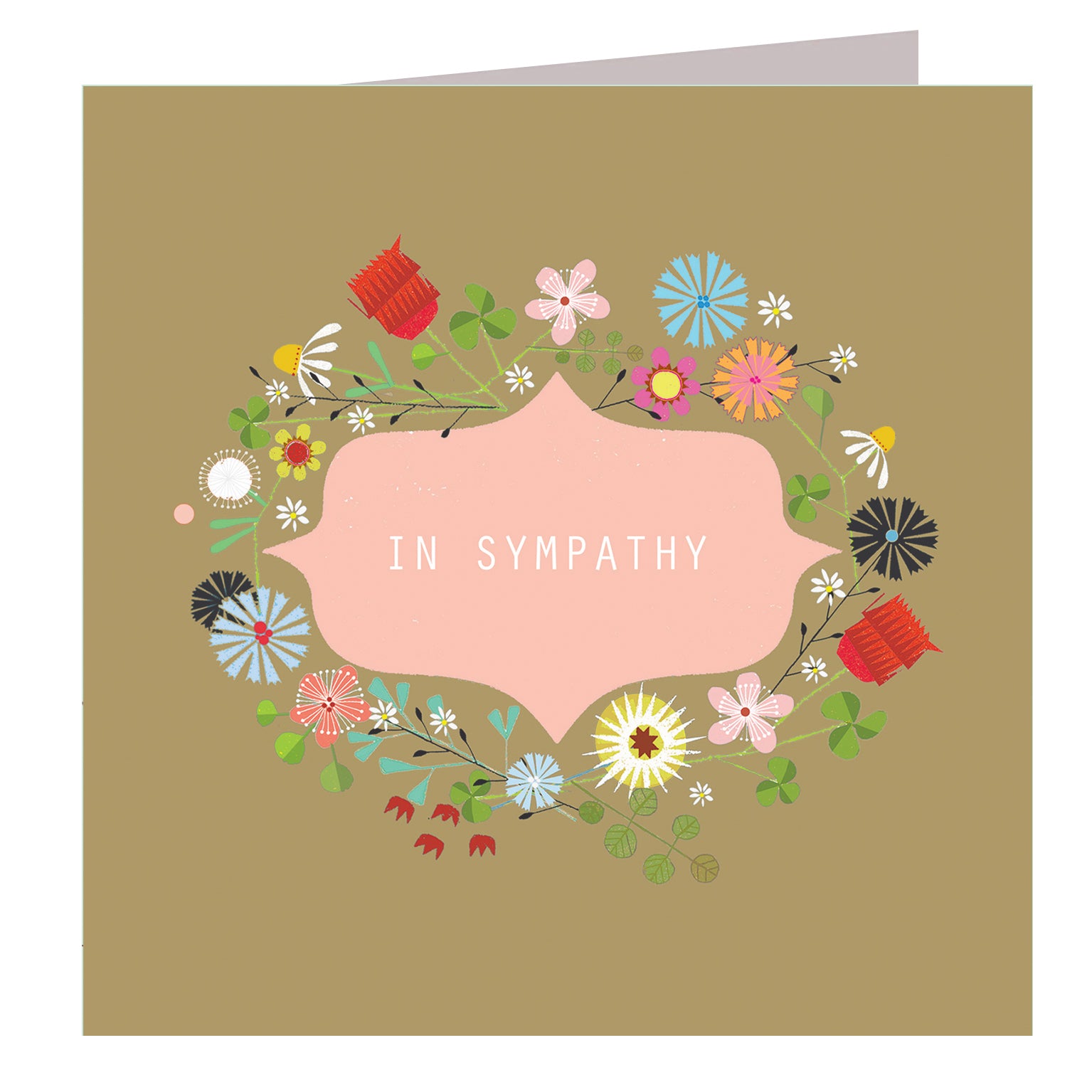 FL08 floral sympathy greetings card