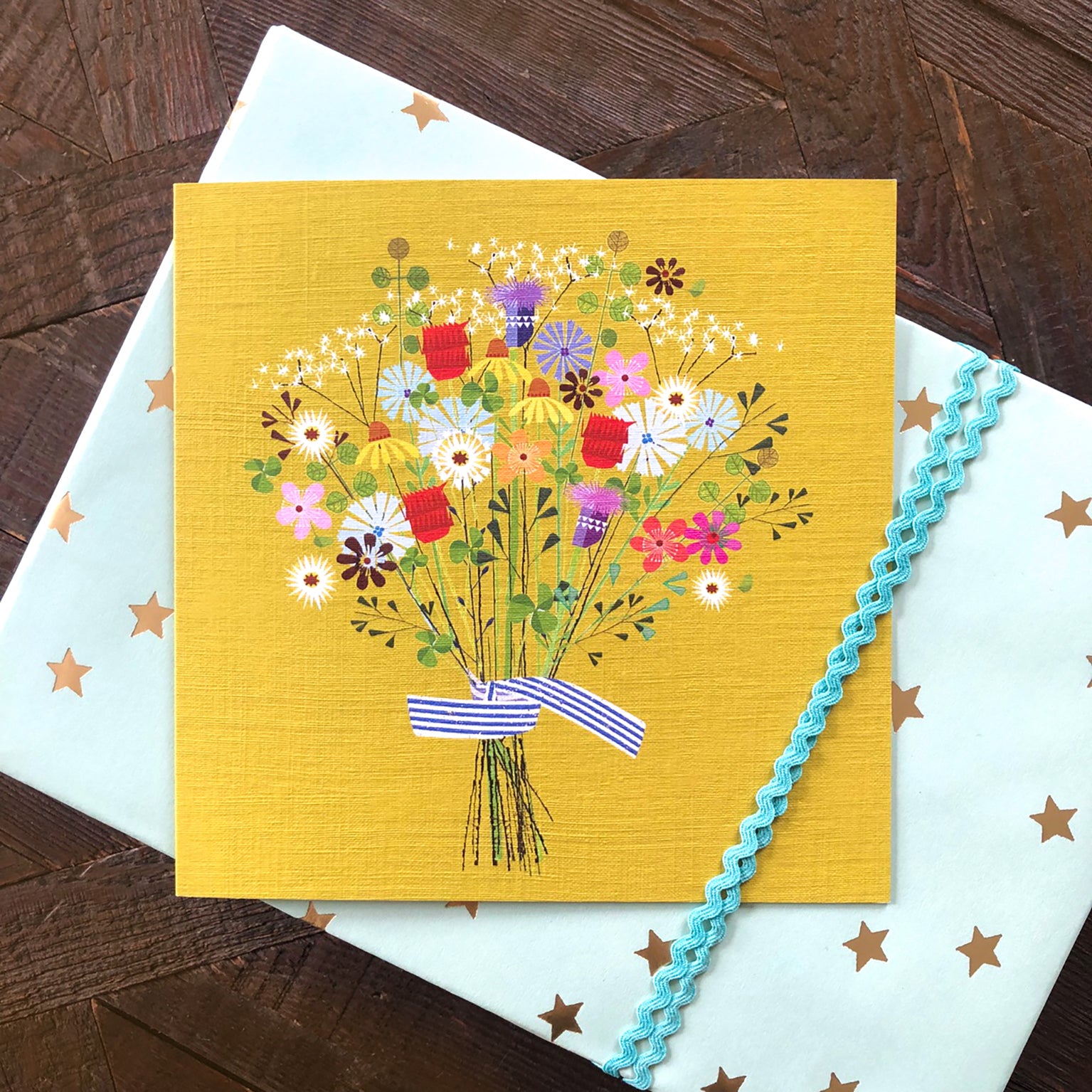 FL10 bunch of flowers card