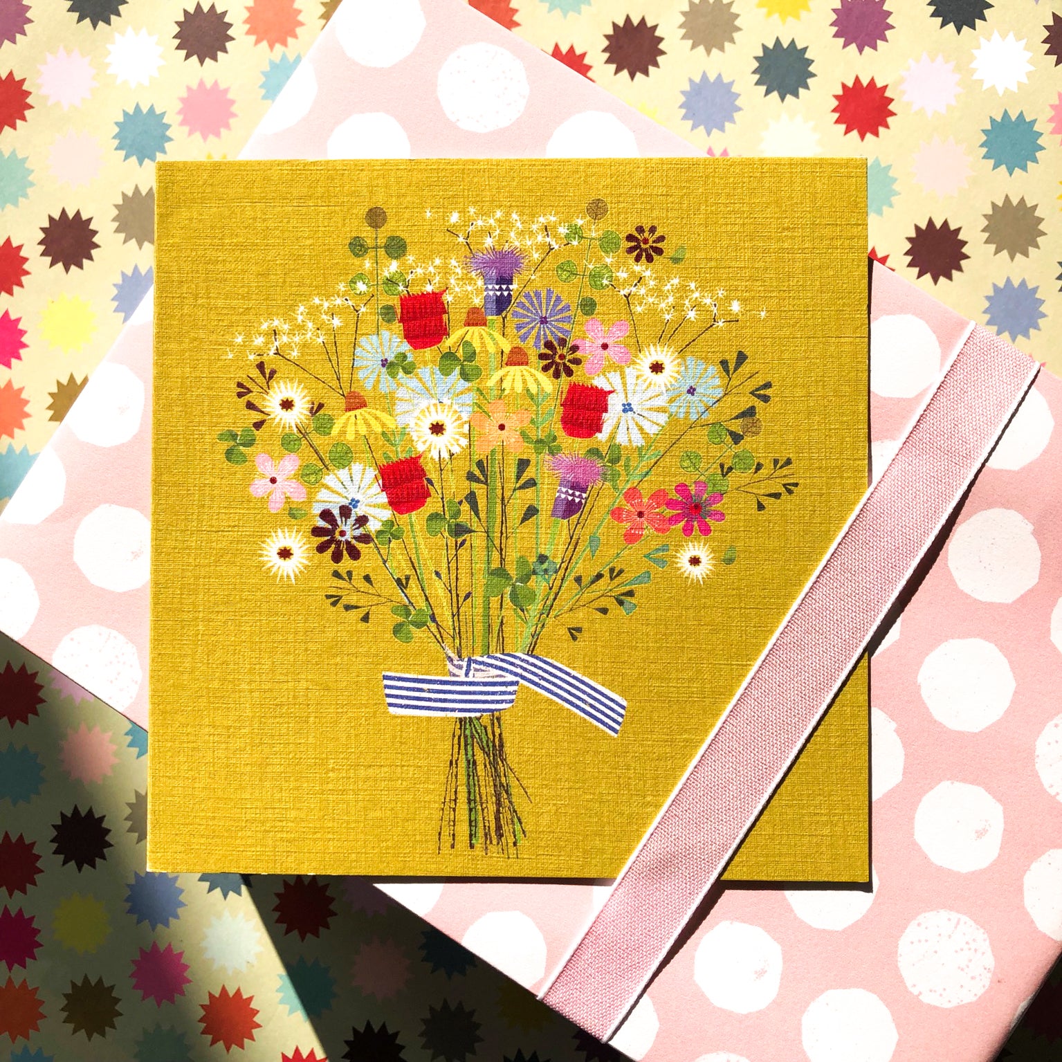 FL10 bunch of flowers card