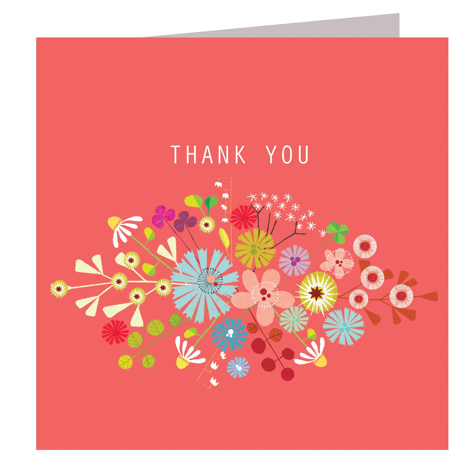 FL14 floral thank you card