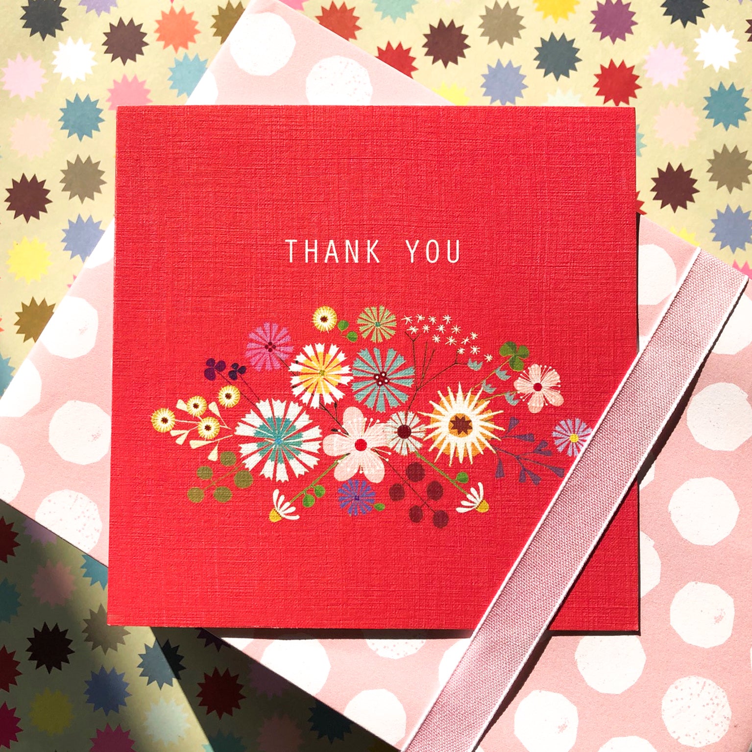 FL14 floral thank you card