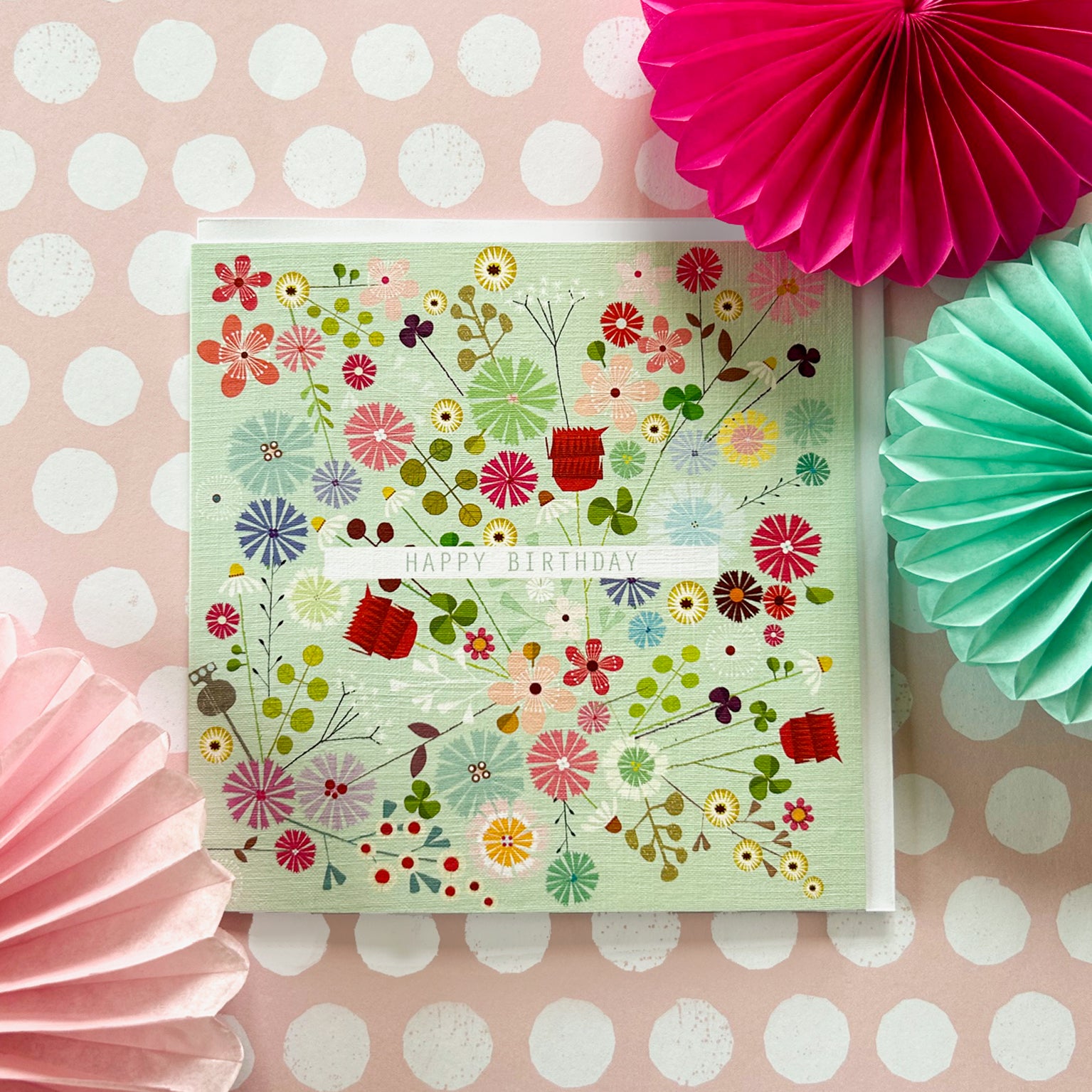 FL20 floral explosion birthday card