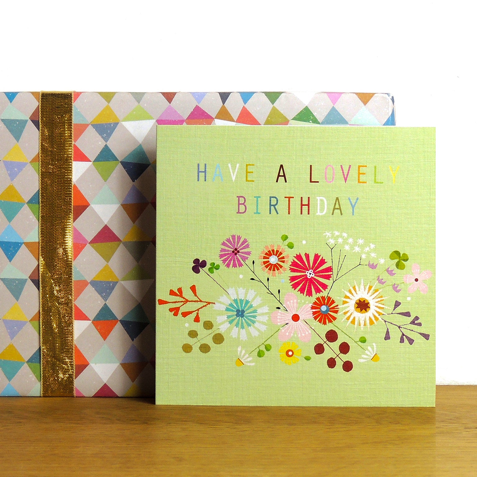 FL22 floral lovely birthday card