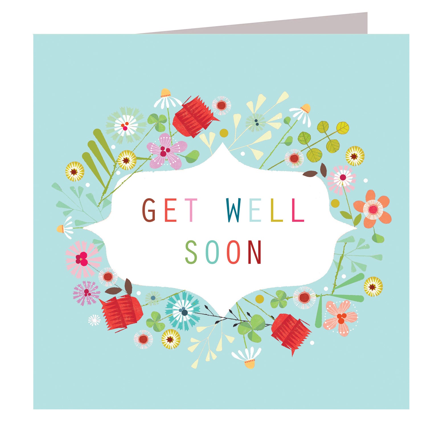 FL30 floral get well soon card