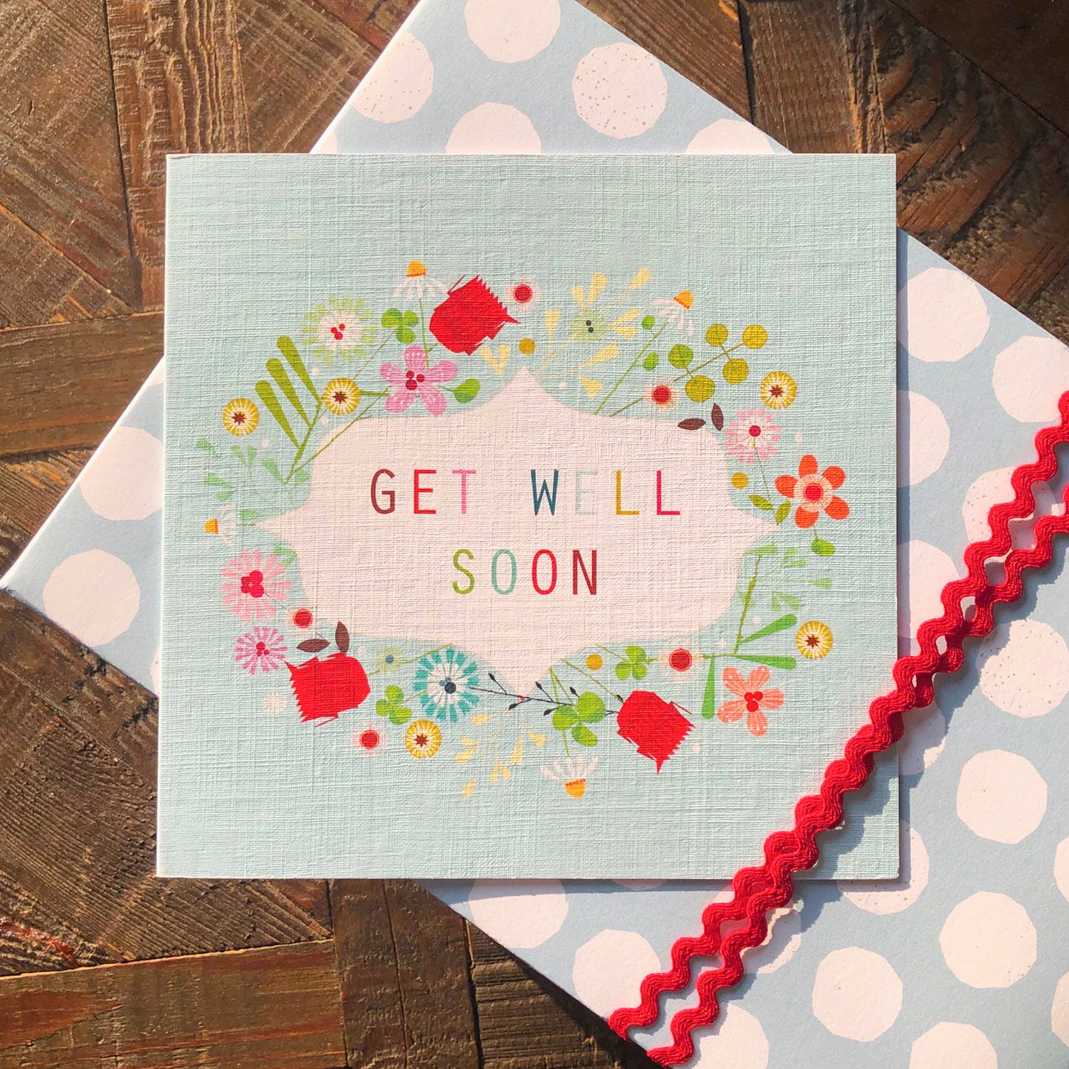 FL30 floral get well soon card