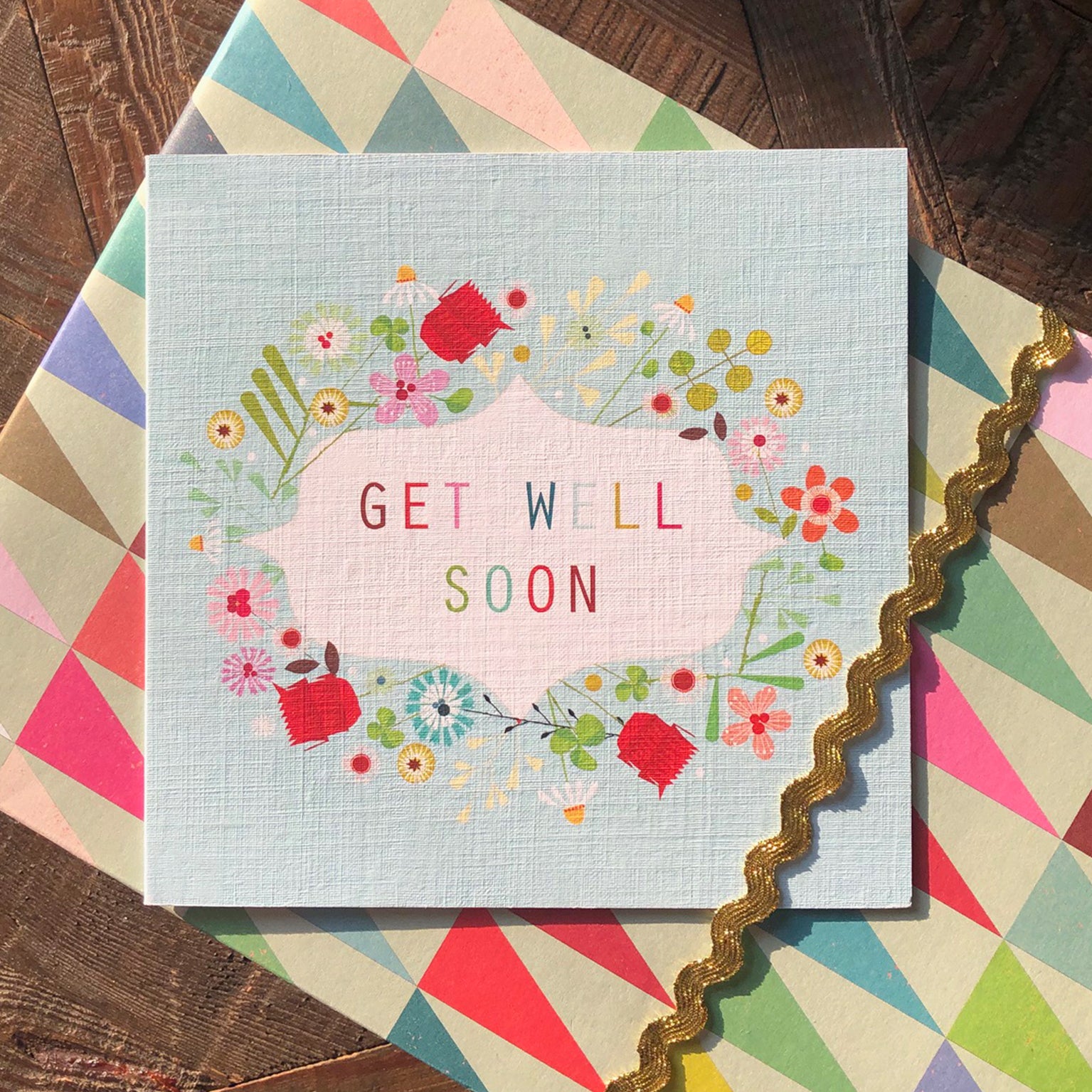 FL30 floral get well soon card