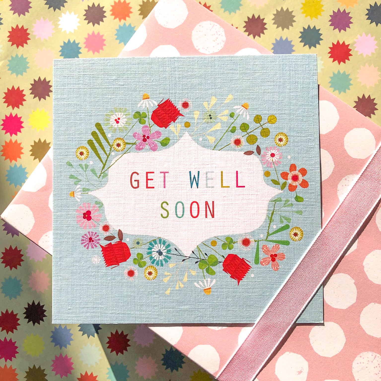 FL30 floral get well soon card