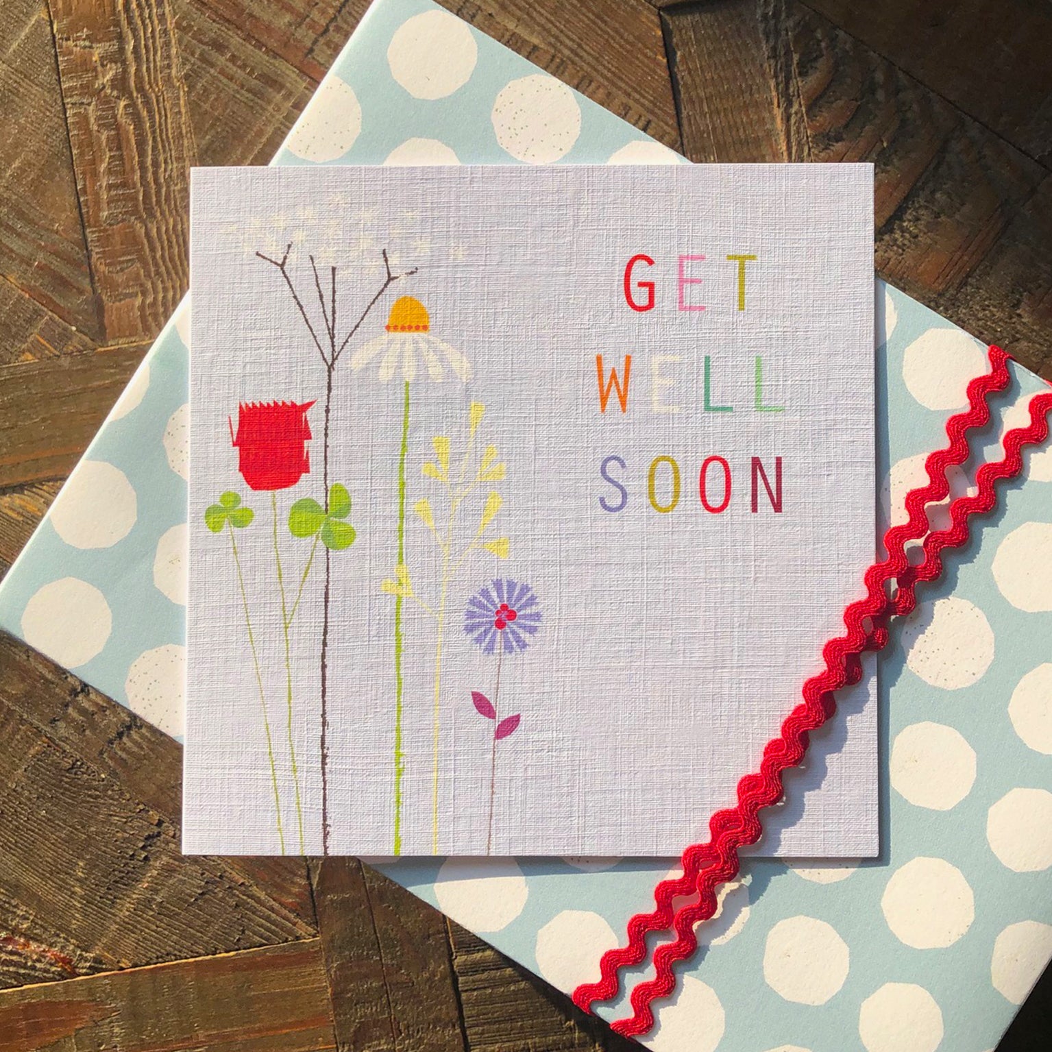 FL31 floral get well soon card