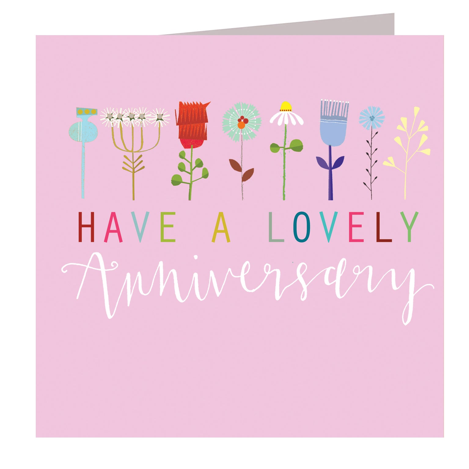 FL32 floral lovely anniversary card