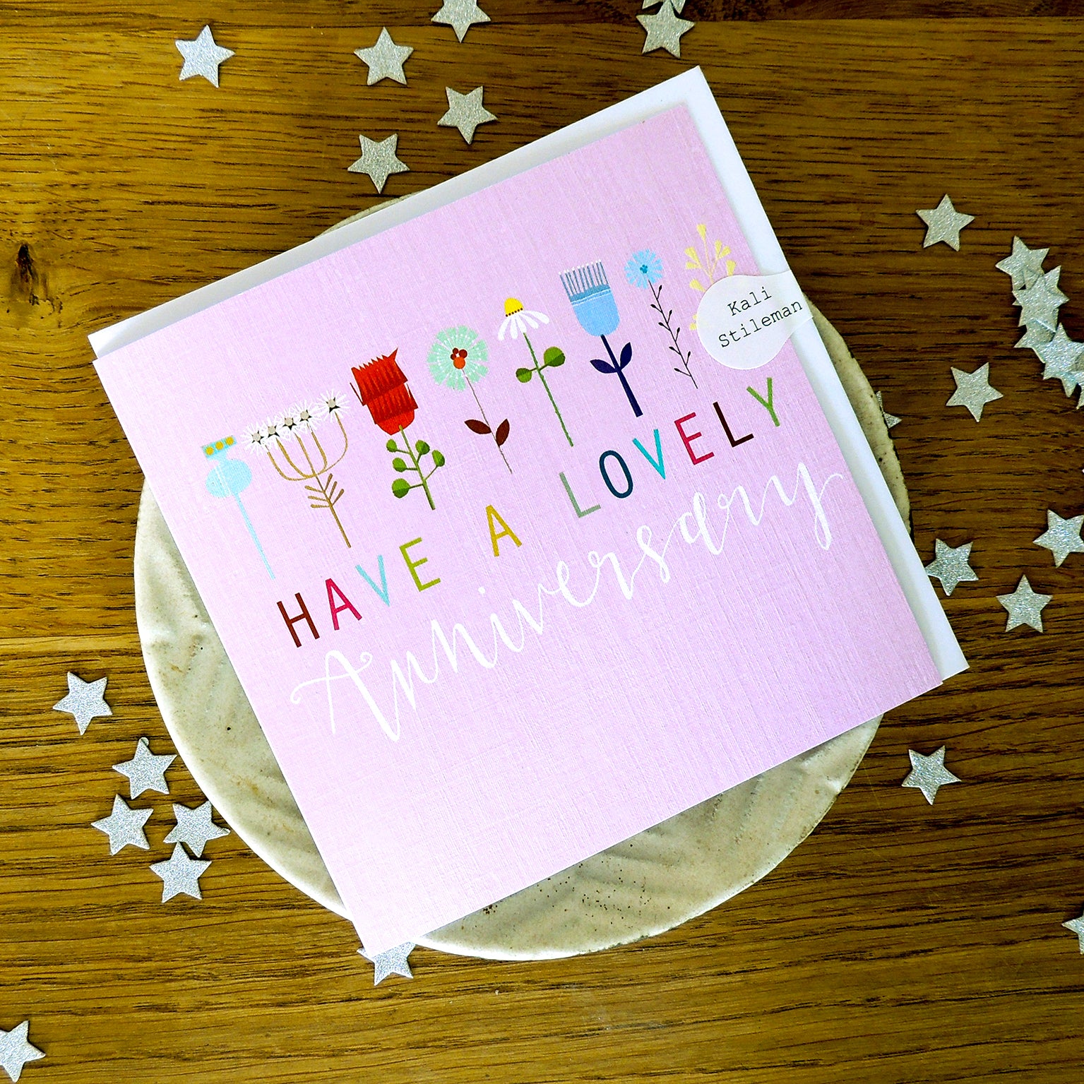 FL32 floral lovely anniversary card