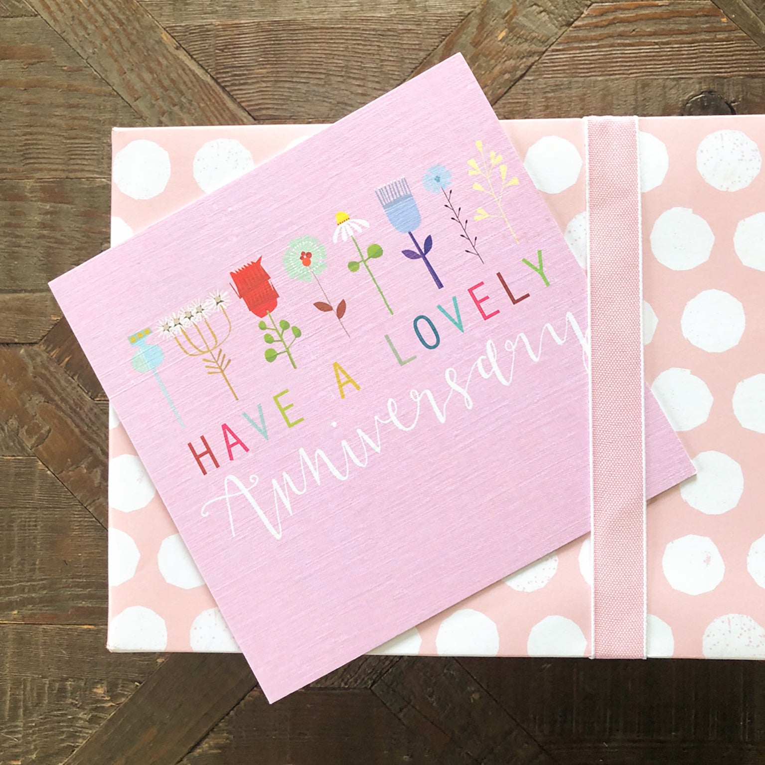 FL32 floral lovely anniversary card