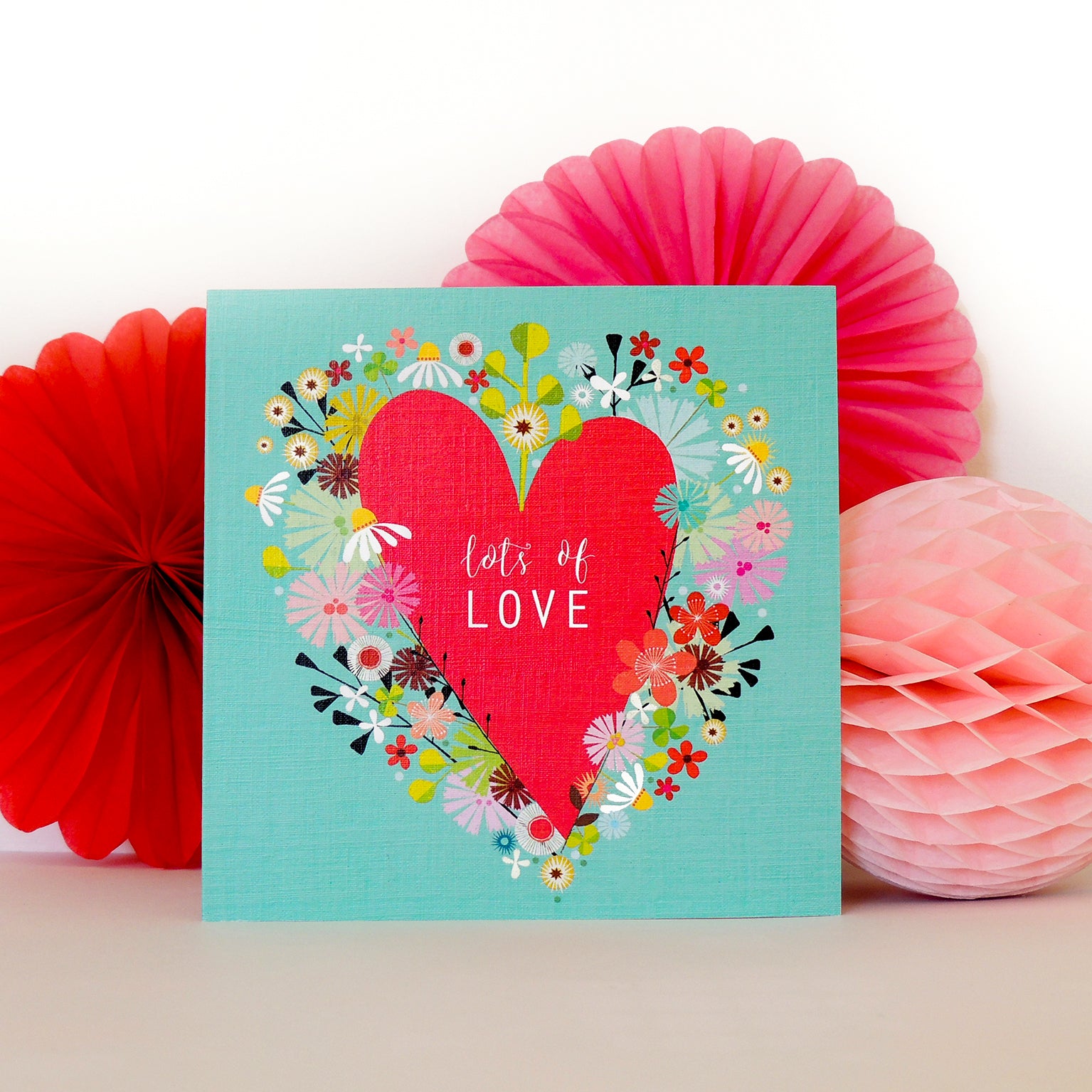 FL42 floral lots of love card