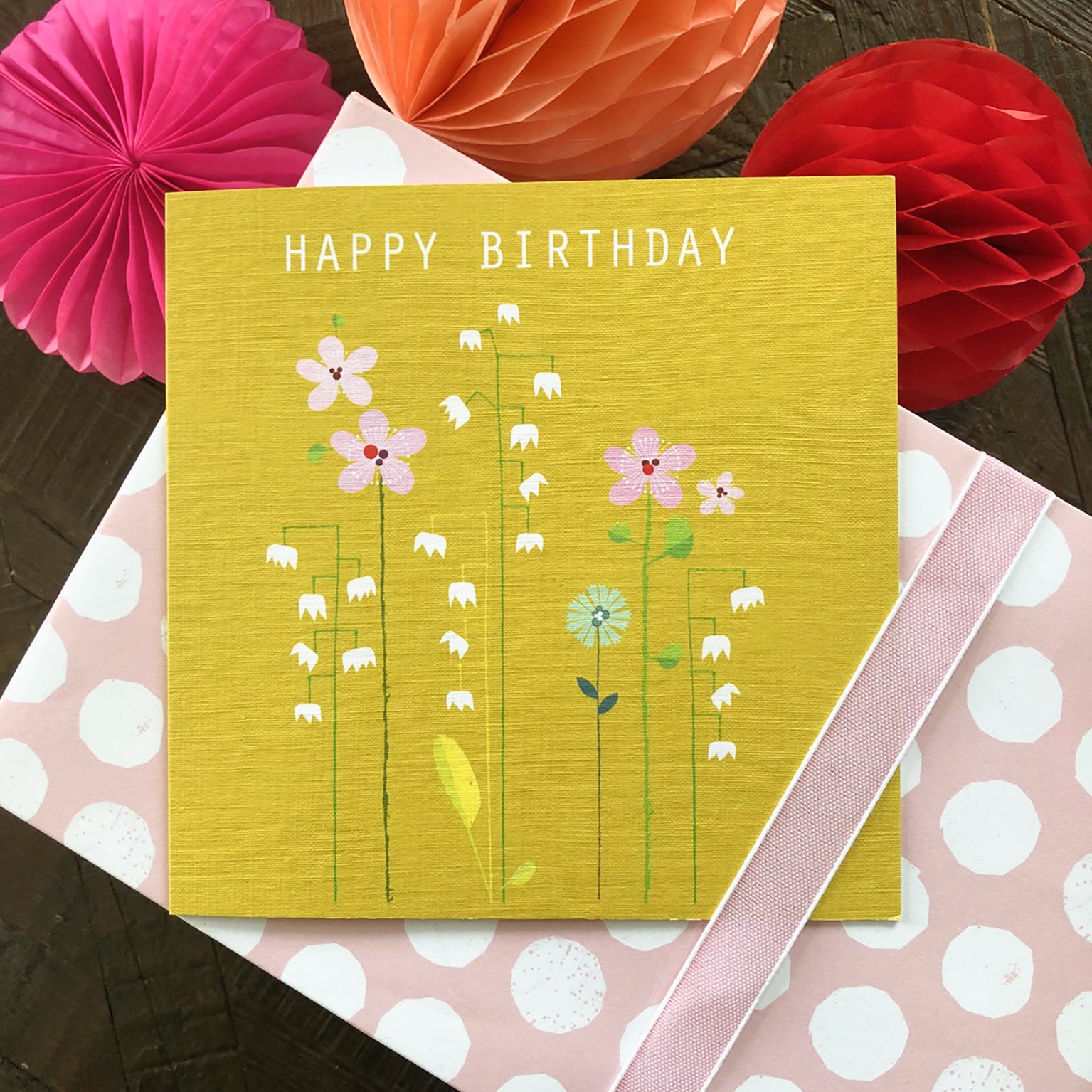 FL50 lily of the valley birthday card