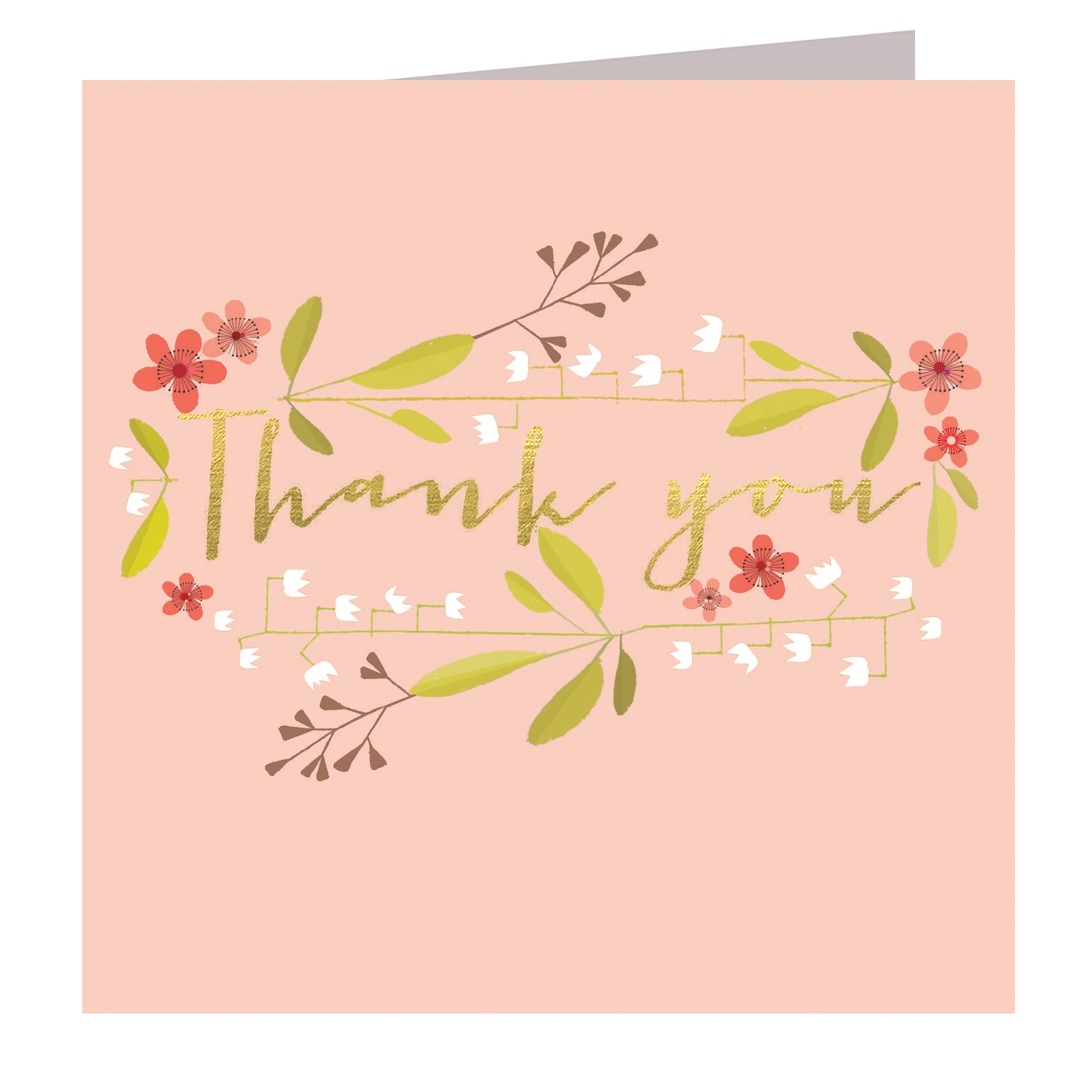 FL51 gold foiled thank you card