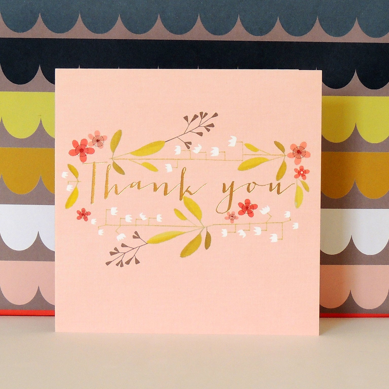 FL51 gold foiled thank you card