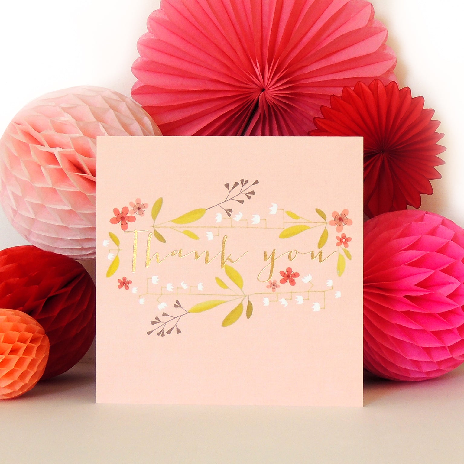 FL51 gold foiled thank you card