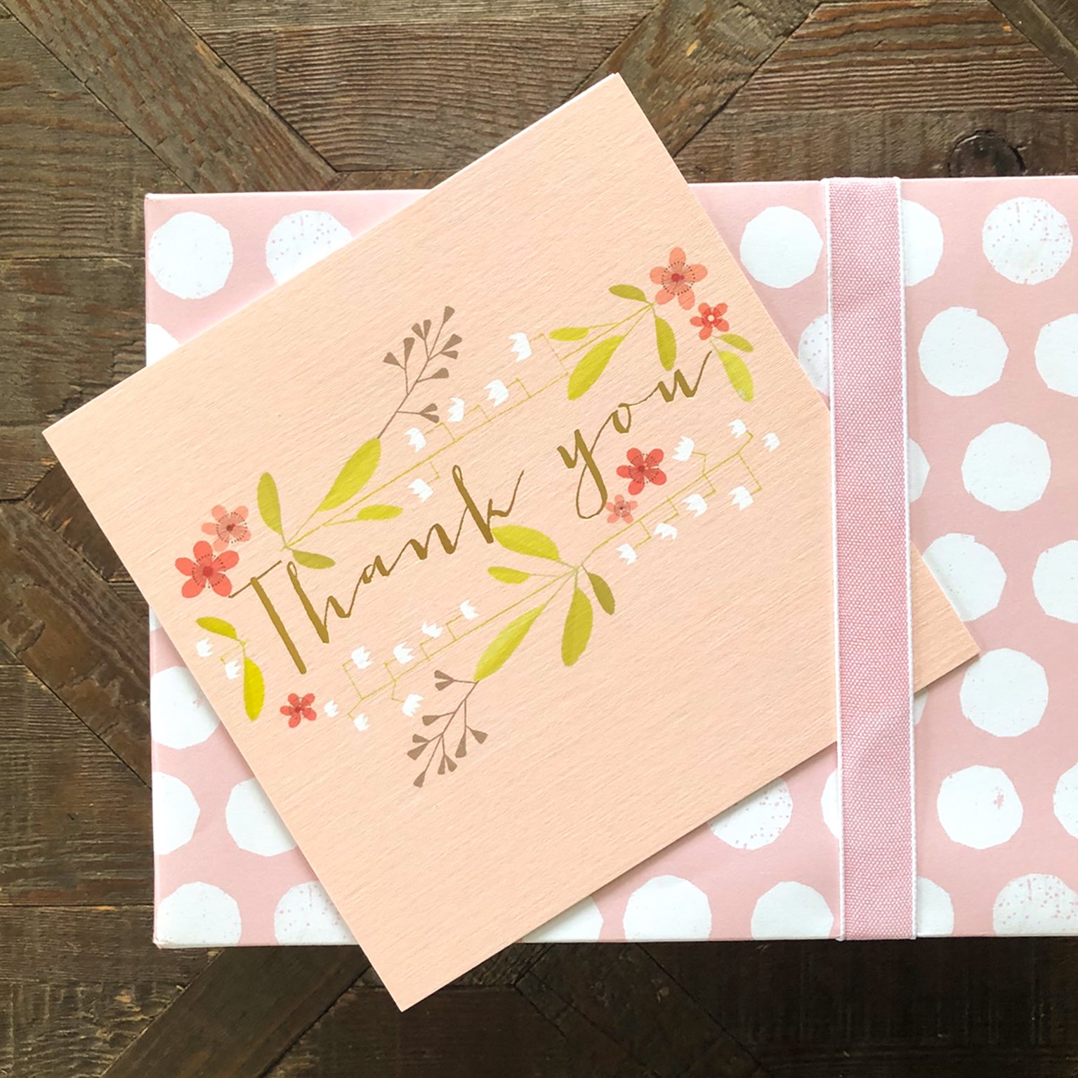 FL51 gold foiled thank you card