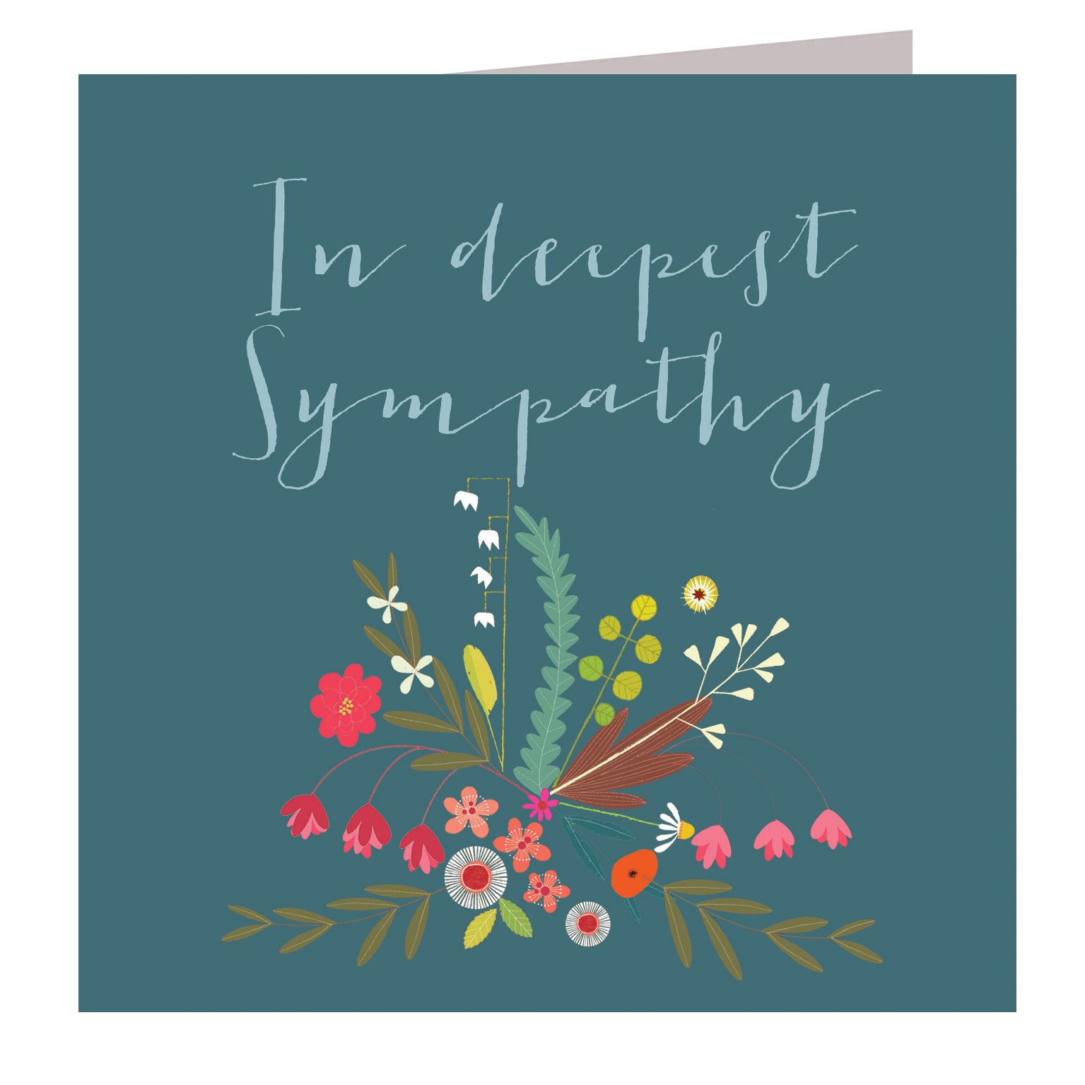 FL62 floral sympathy greetings card