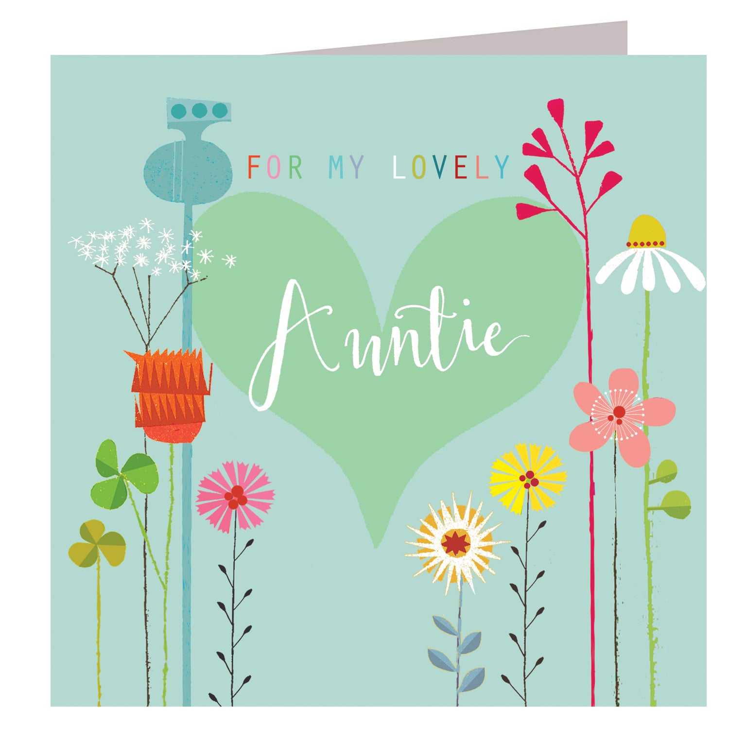 FLG01 lovely auntie greetings card