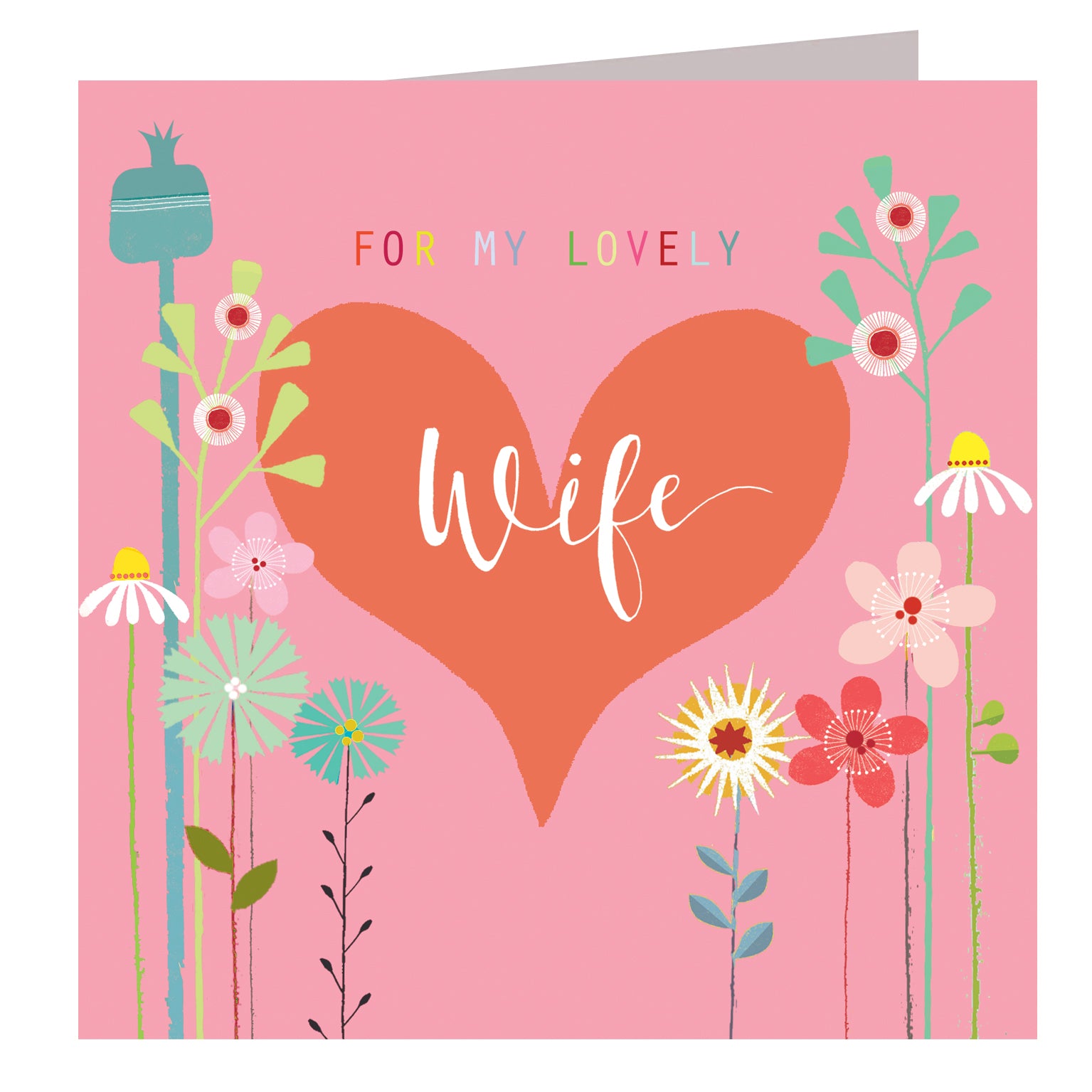 FLG08 lovely wife greetings card