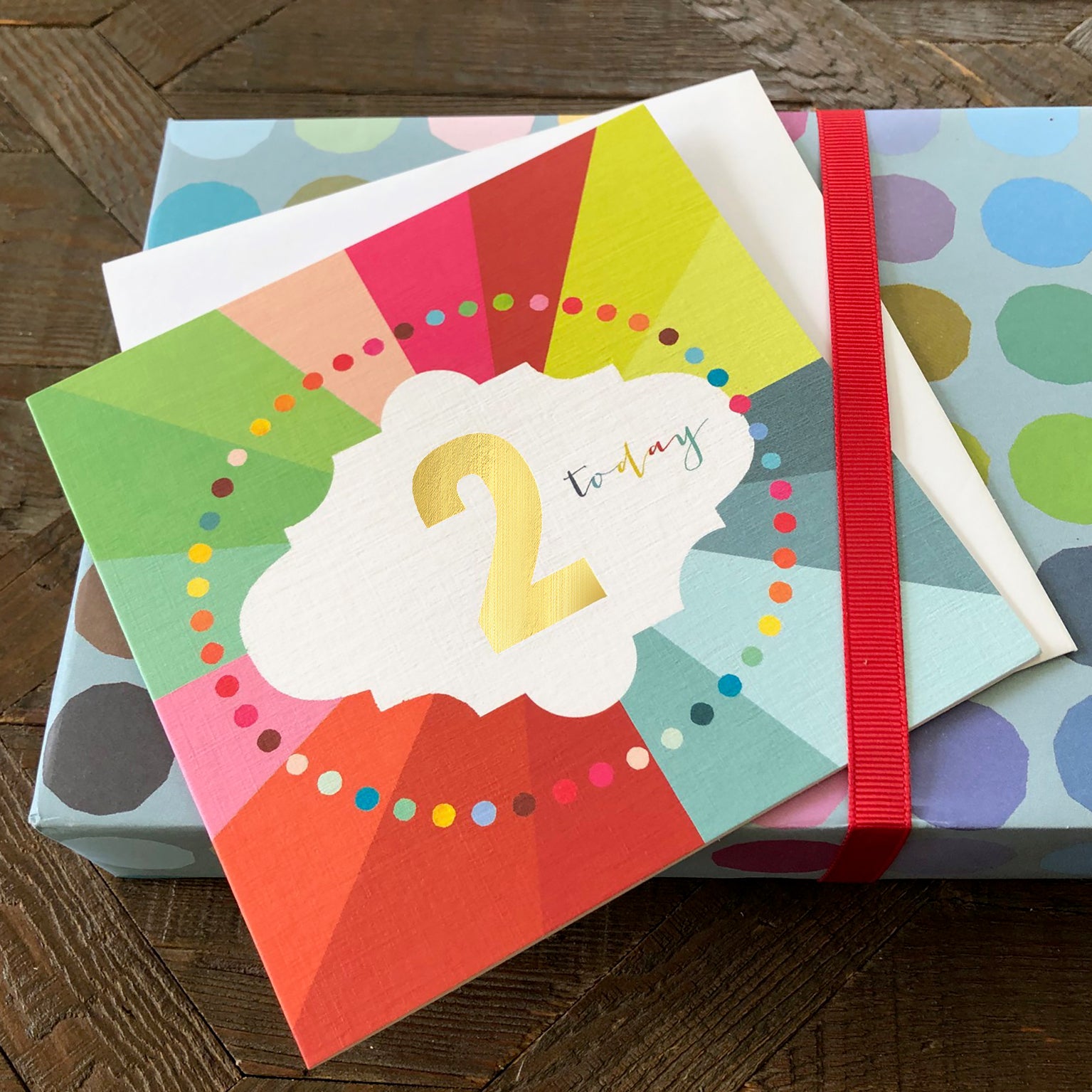 GC02 colourful cloud 2nd birthday card