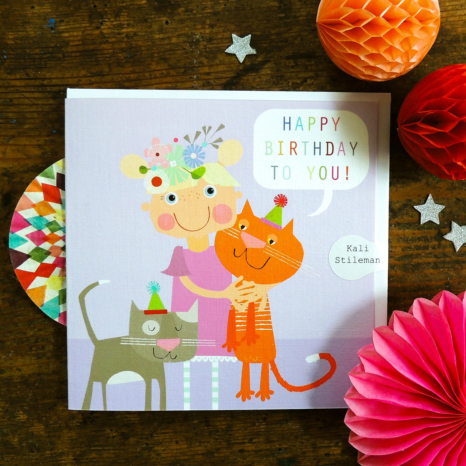 GL20 happy birthday kittens card