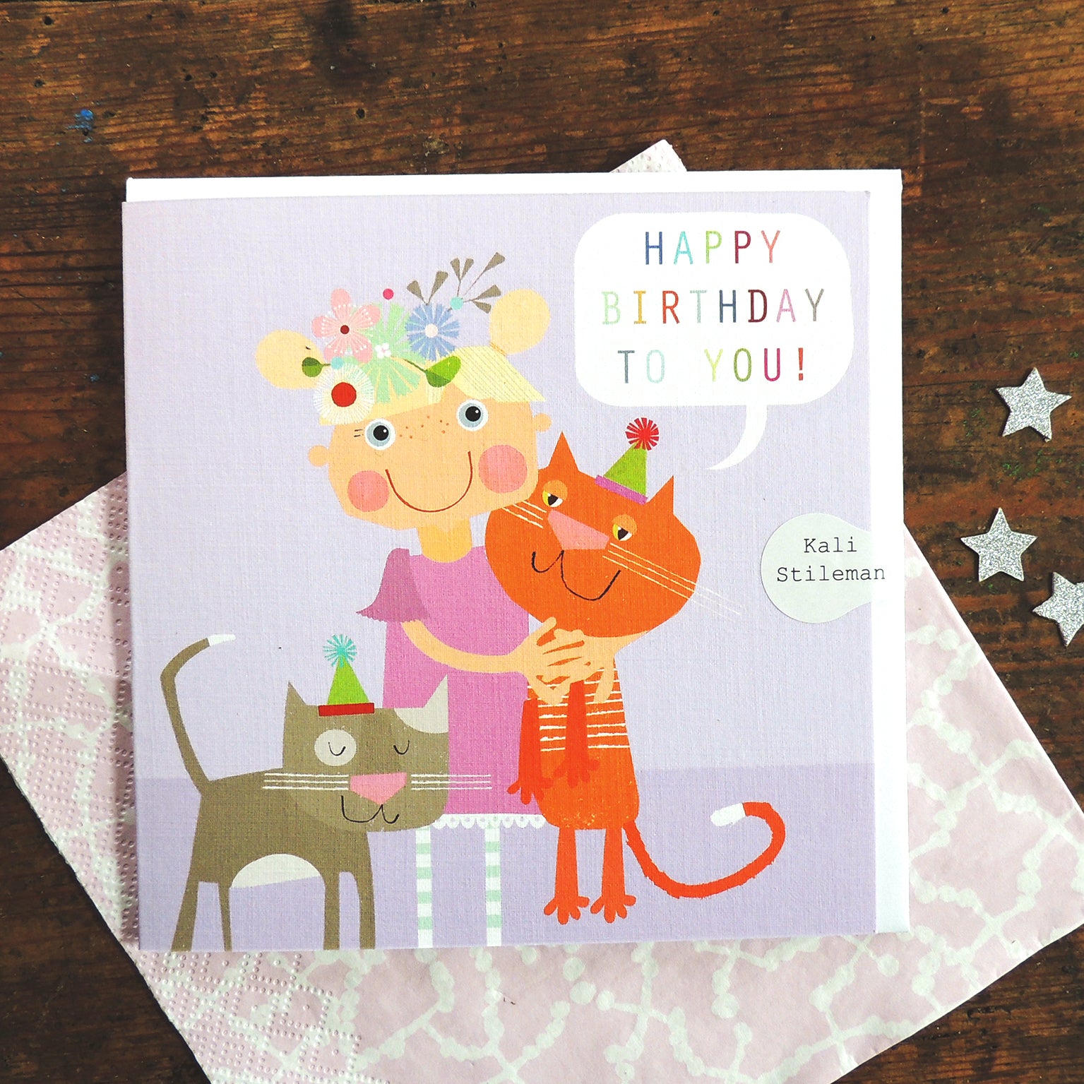 GL20 happy birthday kittens card