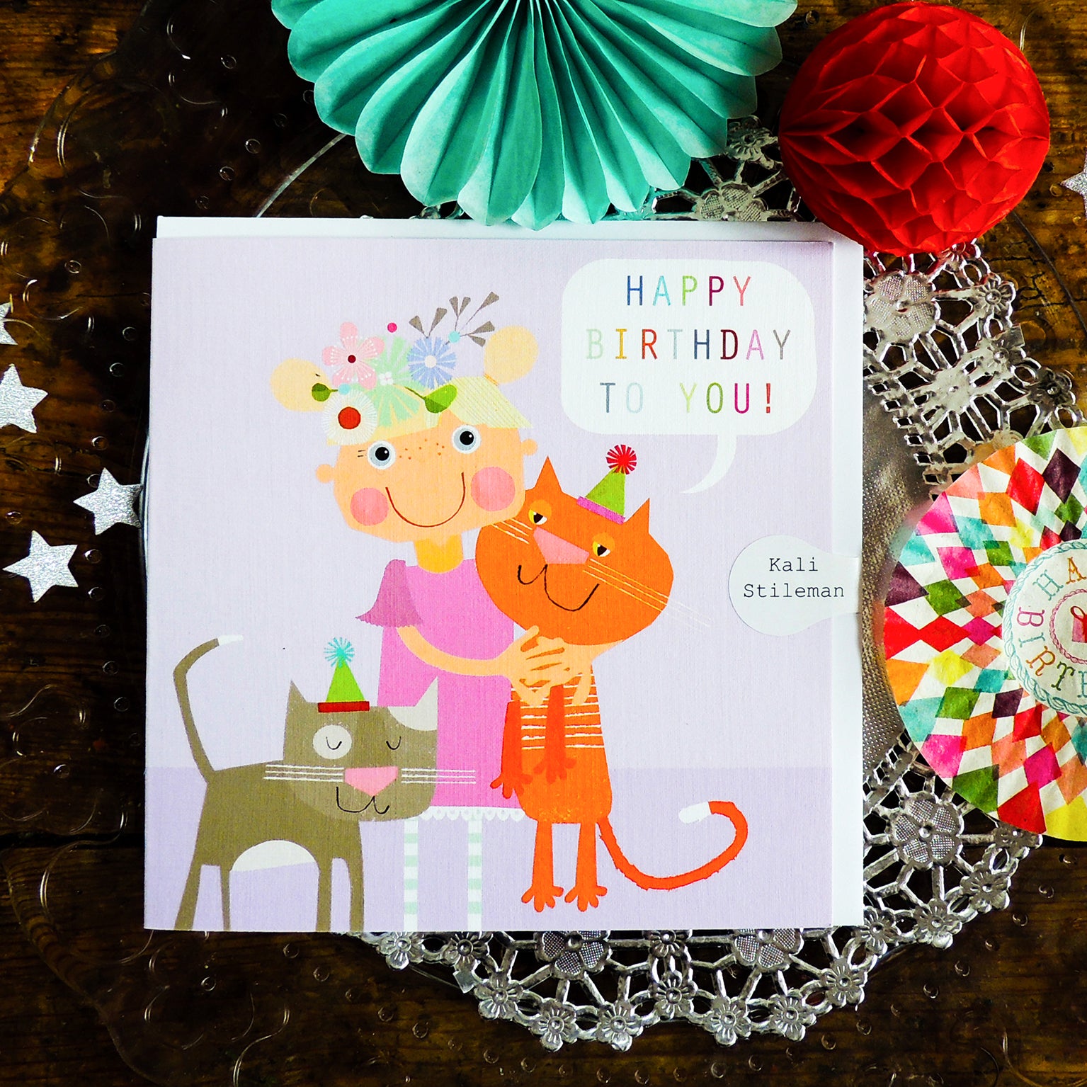 GL20 happy birthday kittens card