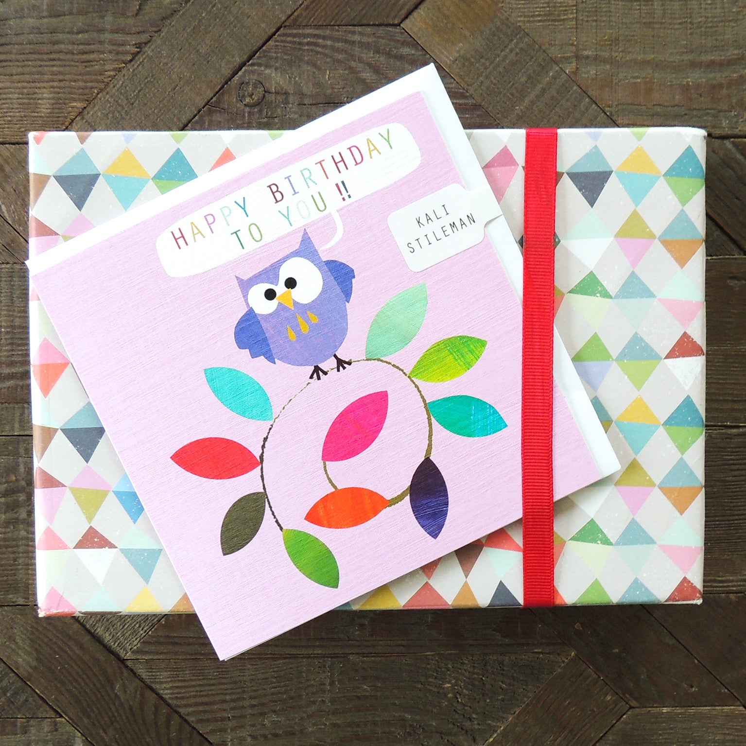 GL24 owl happy birthday card