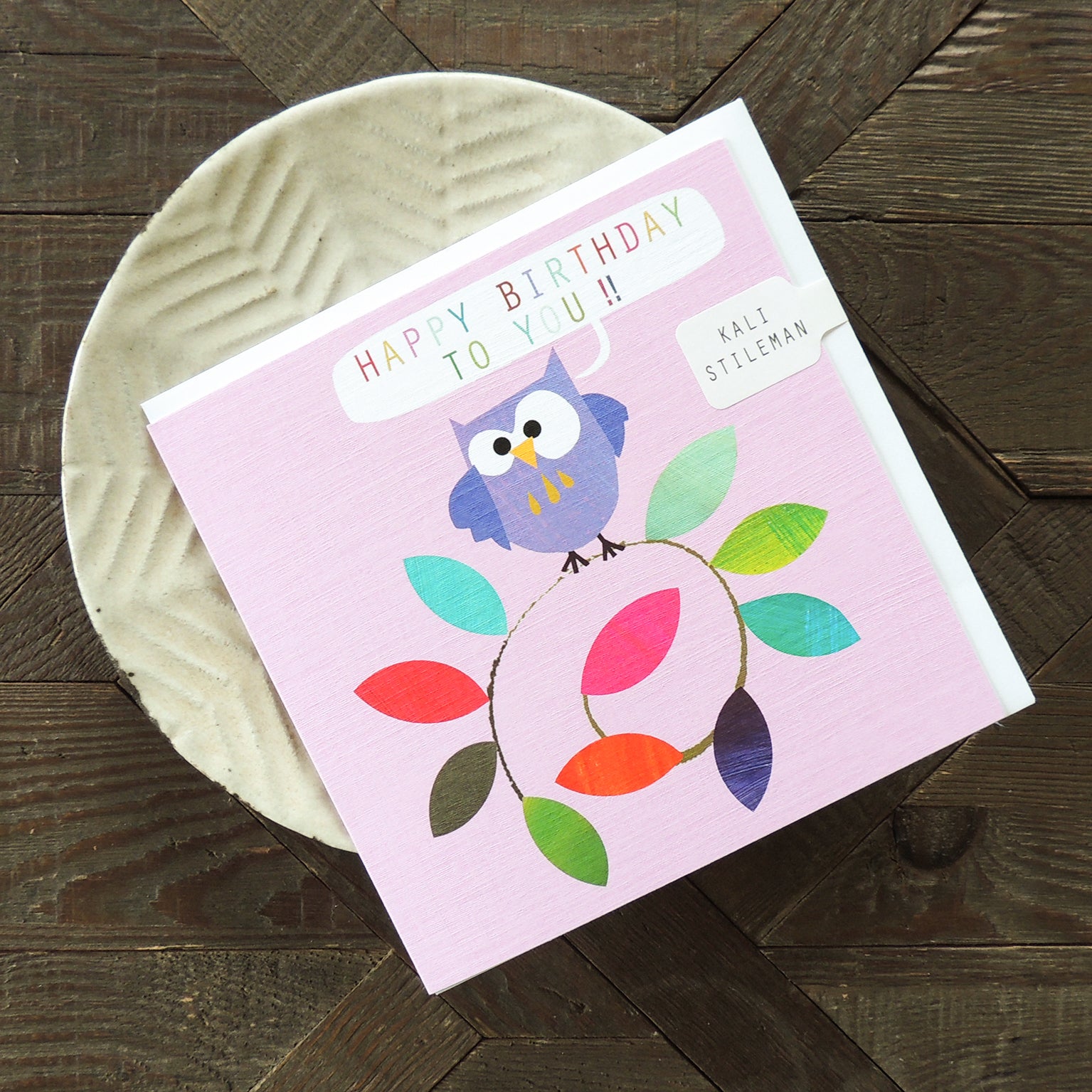 GL24 owl happy birthday card