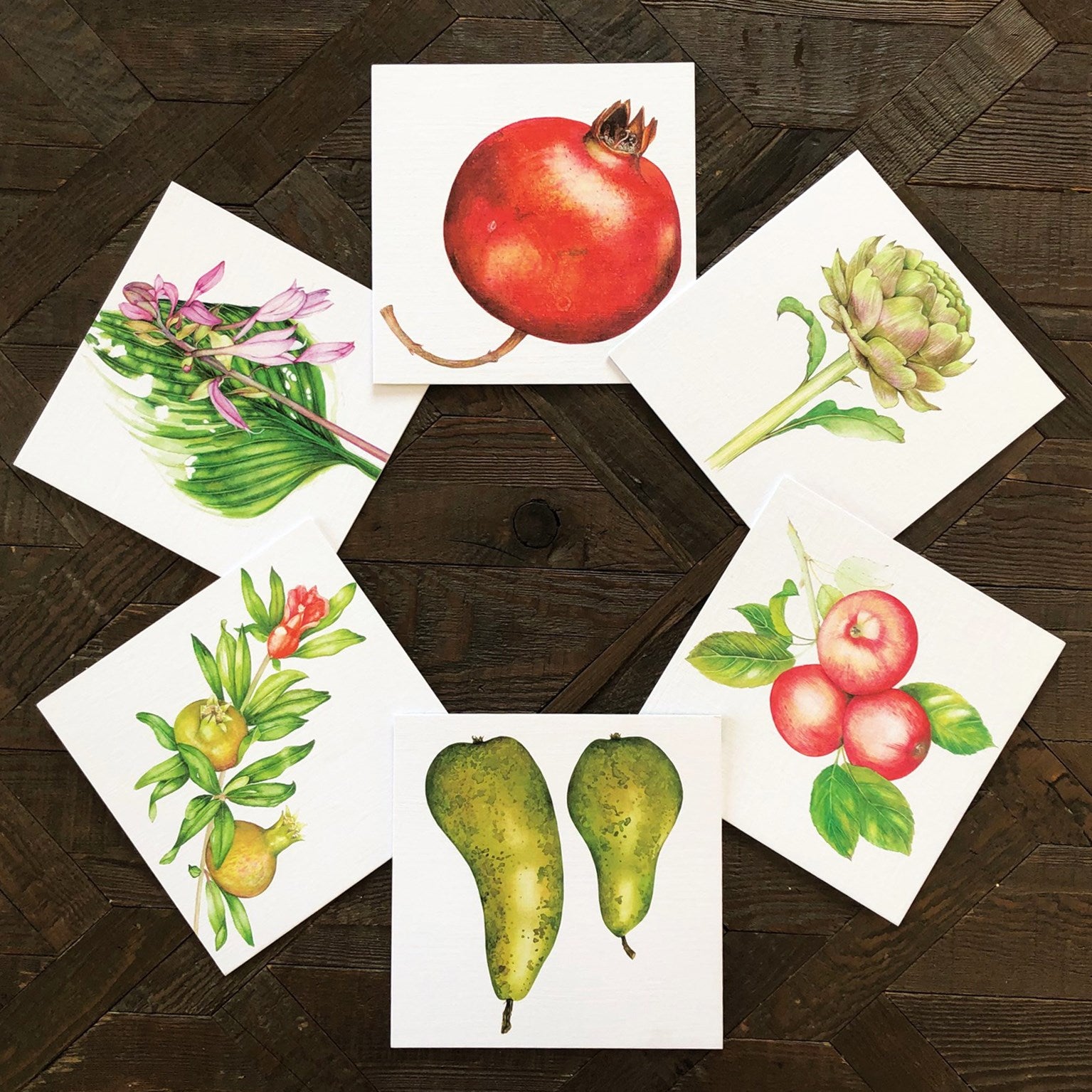 mixed botanical greetings card pack 1