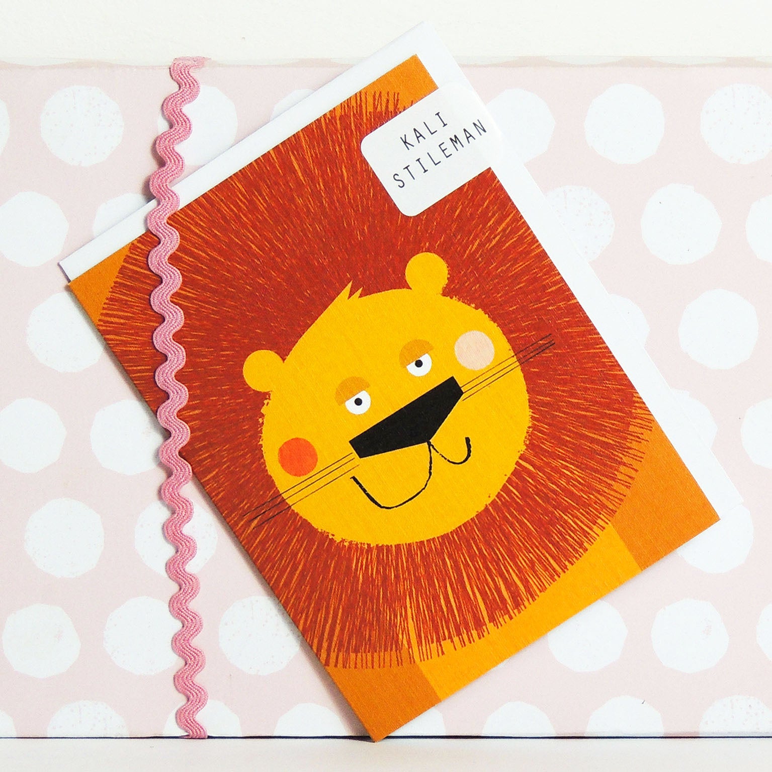 mini lion greetings card